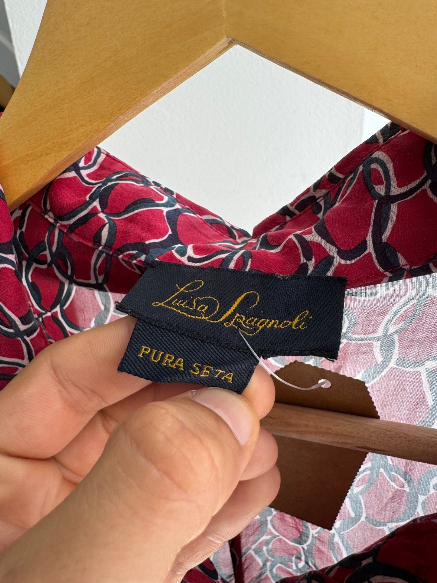👔 Cămașă Y2K Luisa Spagnoli din Mătase cu Print – IT 42 (S/M Damă) - anbracaminte