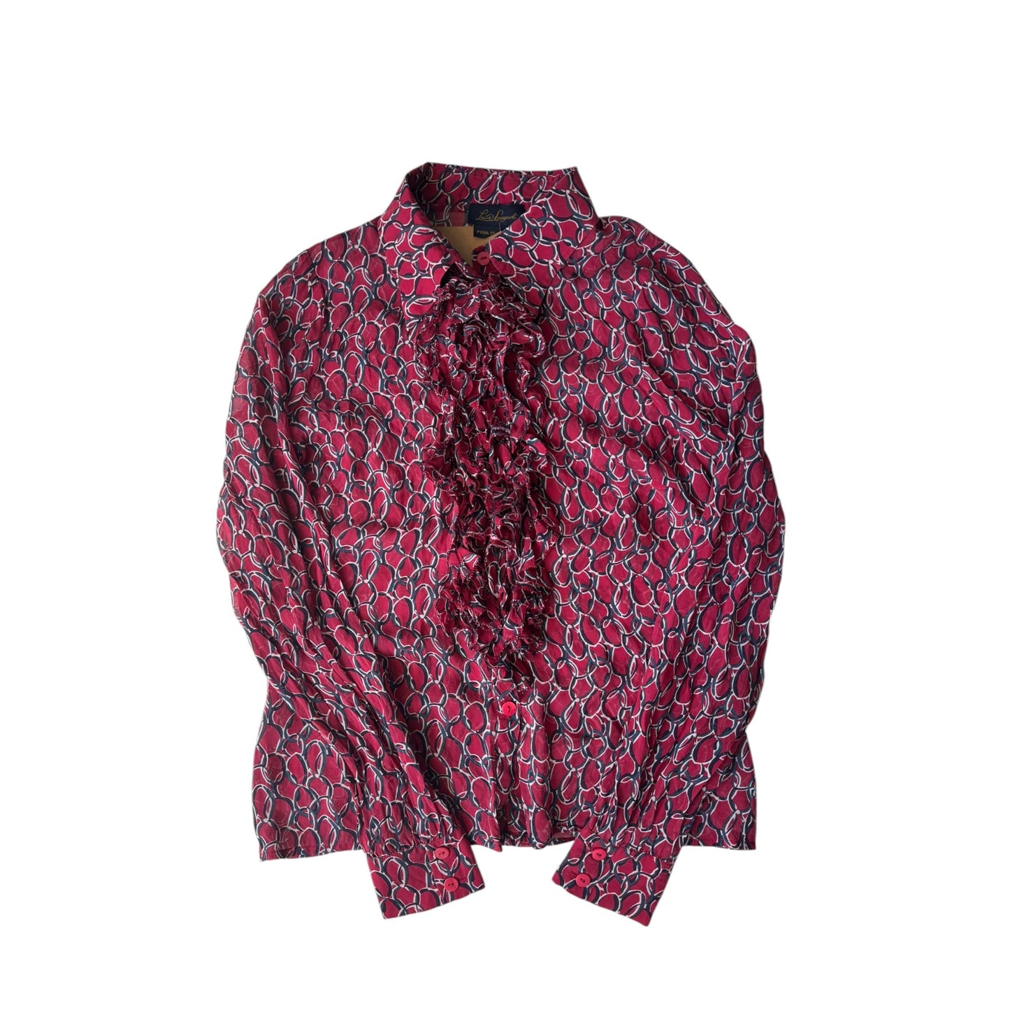 👔 Cămașă Y2K Luisa Spagnoli din Mătase cu Print – IT 42 (S/M Damă) - anbracaminte