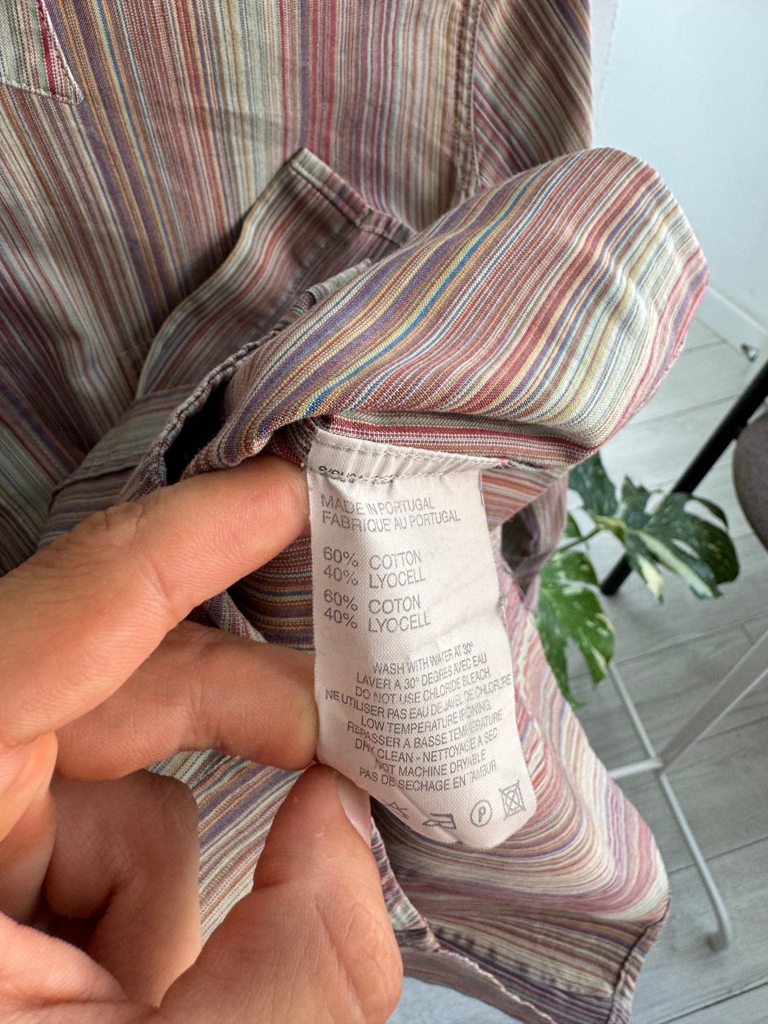 ☀️ Cămașă Y2K Timberland Women’s Vertical Striped Shirt – L Damă – Made in Portugal - anbracaminte