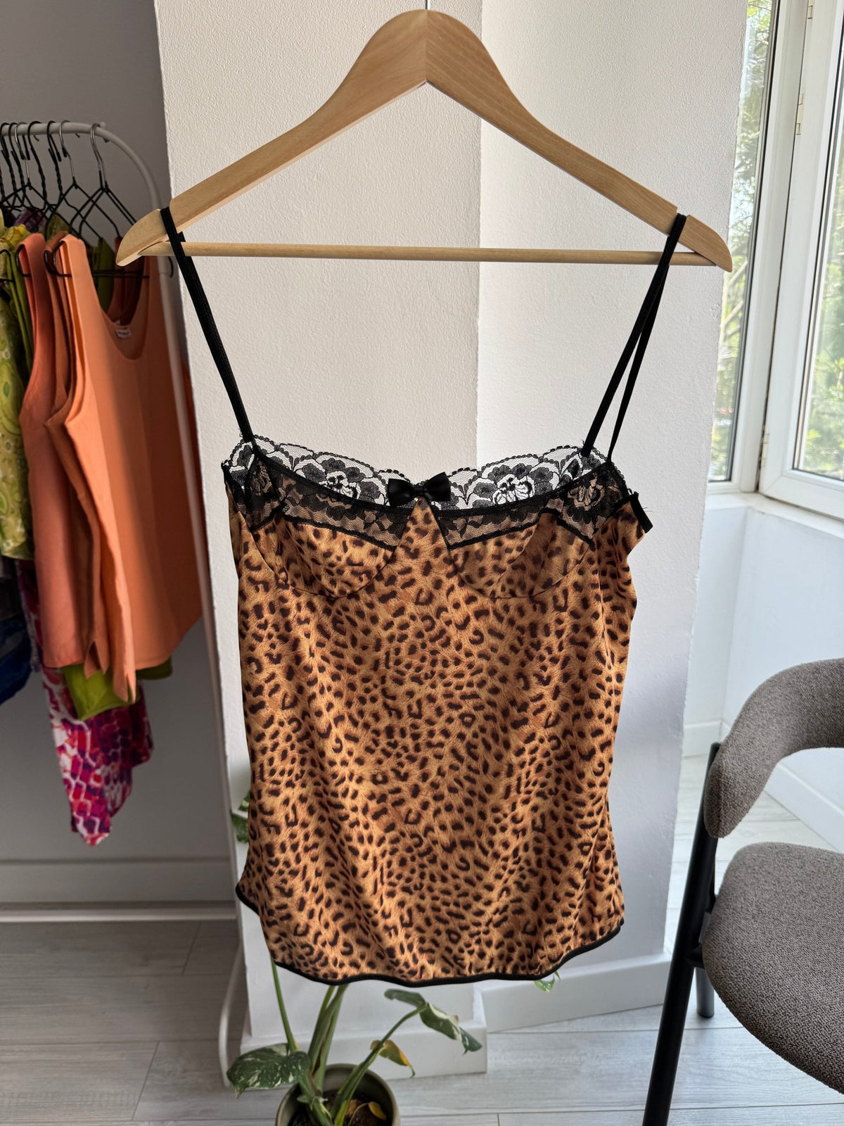 🐆 Cami Top Animal Print Y2K | Made in Italy – M/L Damă - anbracaminte