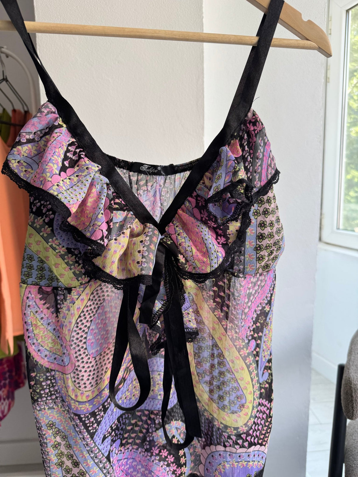 ✨ Cami Top Mesh Printed Y2K – L Damă - anbracaminte