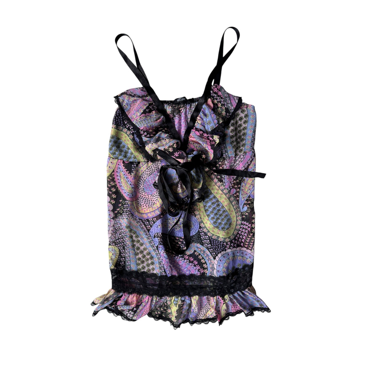 ✨ Cami Top Mesh Printed Y2K – L Damă - anbracaminte