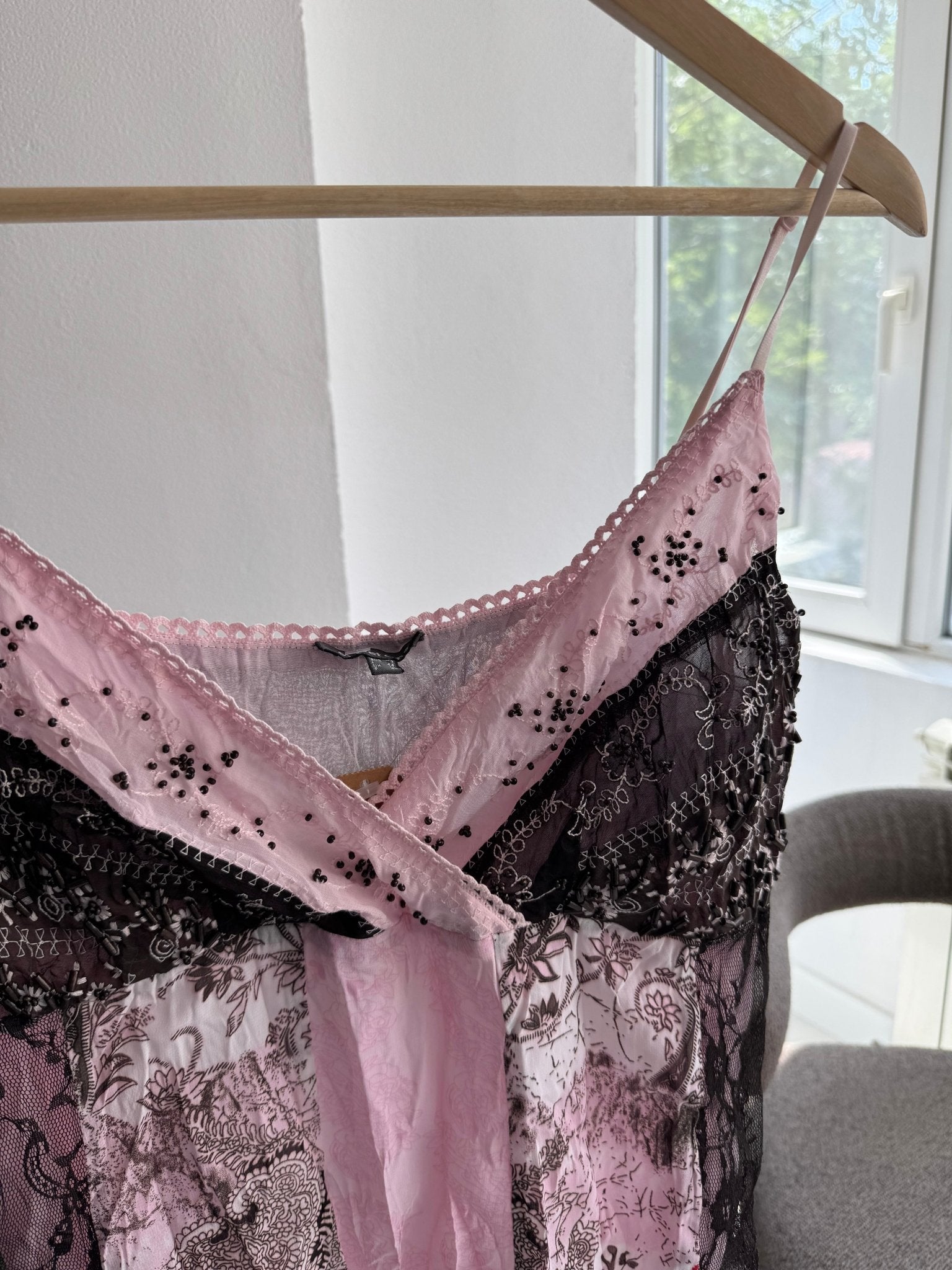 ✨ Cami Top Mesh Printed Y2K – M/L Damă - anbracaminte