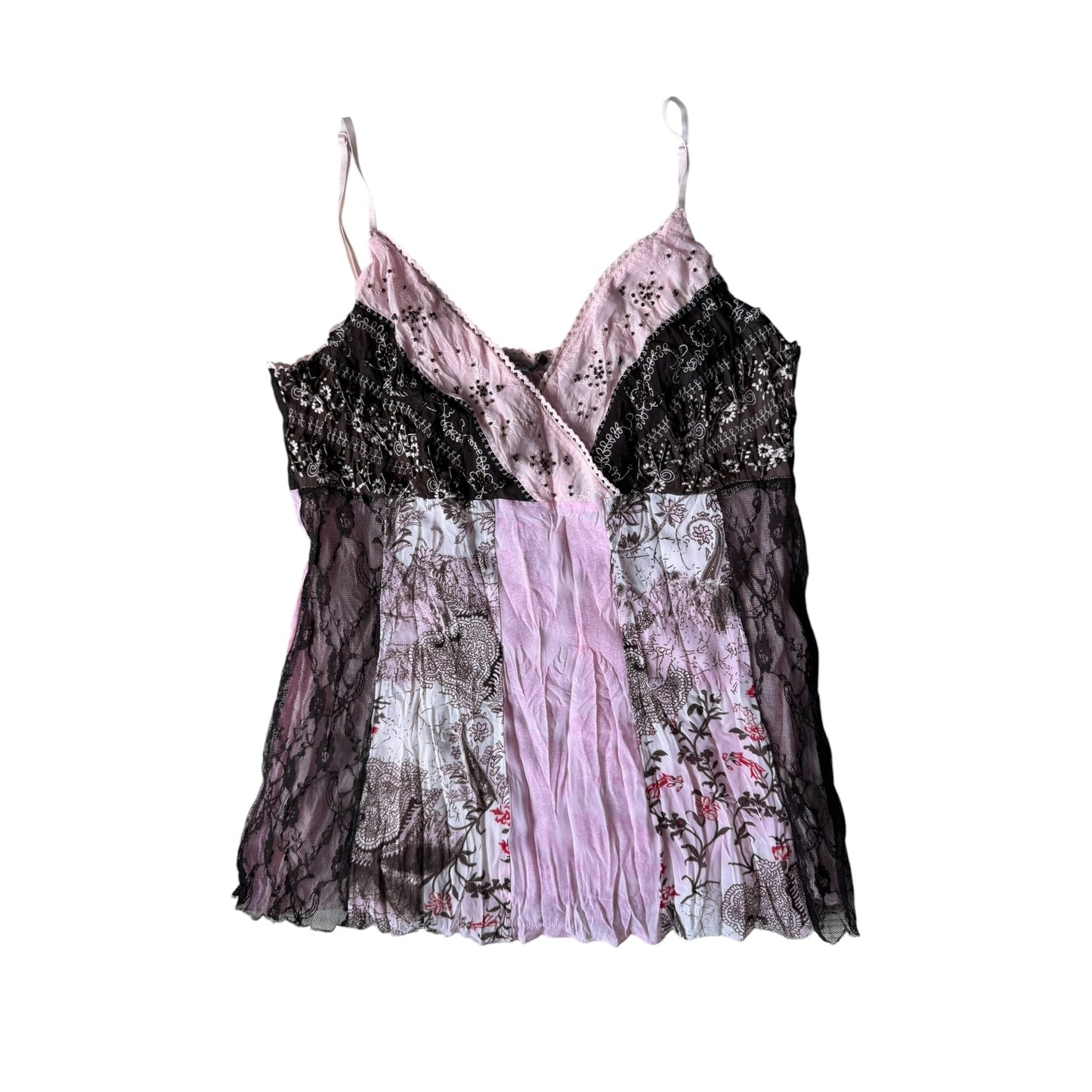 ✨ Cami Top Mesh Printed Y2K – M/L Damă - anbracaminte