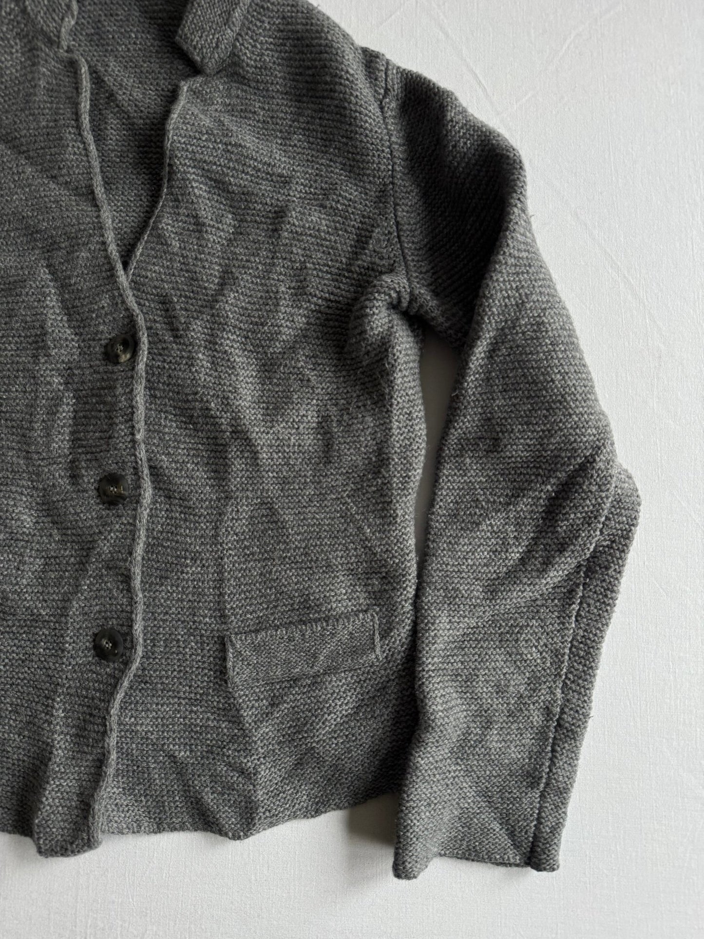 🧶 Cardigan Benetton Gri din Lână – Mărime S Femei - anbracaminte