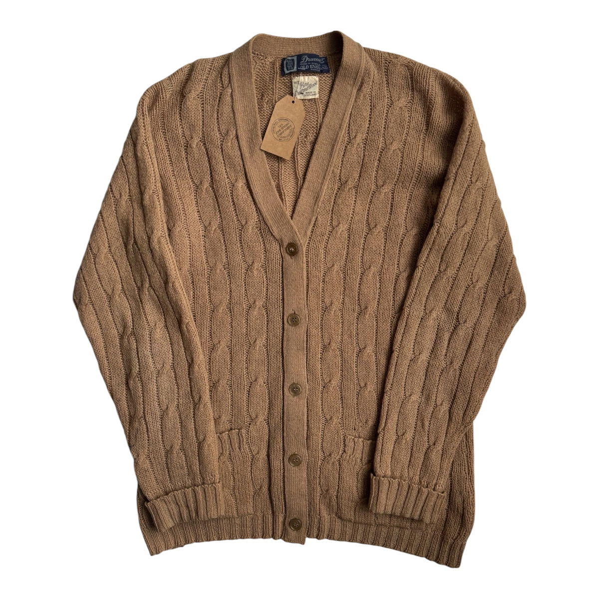 Cardigan Lână Crem Vintage ’70 Femei | Cable Knit | S/M - anbracaminte
