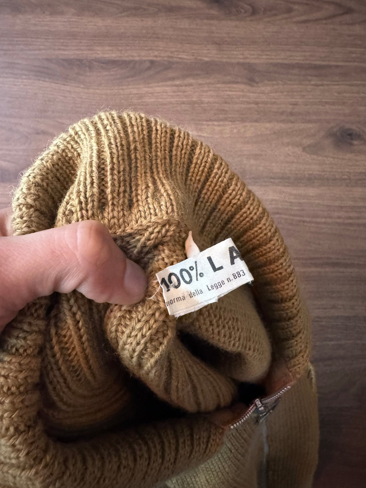 Cardigan Lână Crem Vintage ’70 Femei | Fermoar | S - anbracaminte