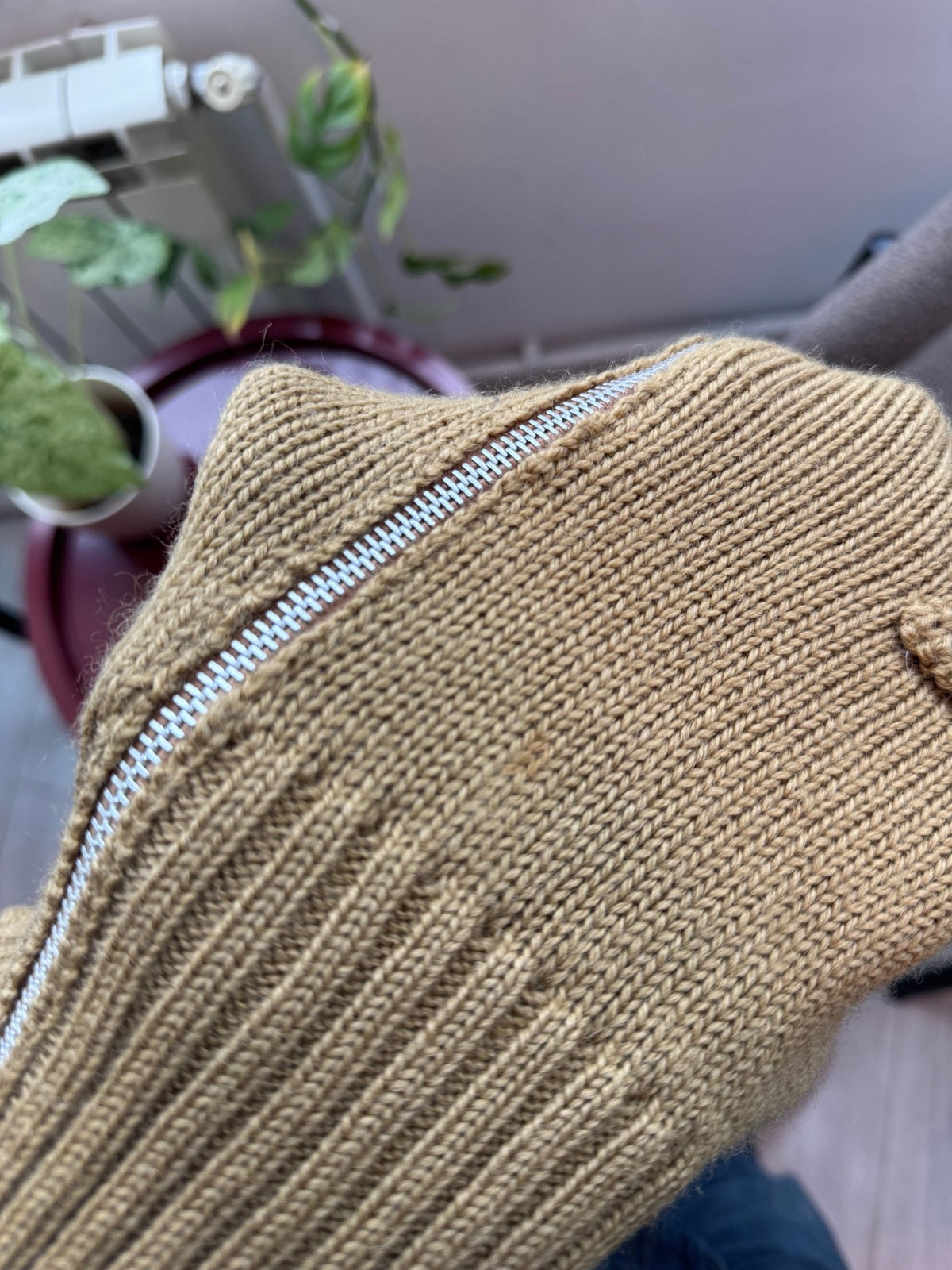 Cardigan Lână Crem Vintage ’70 Femei | Fermoar | S - anbracaminte