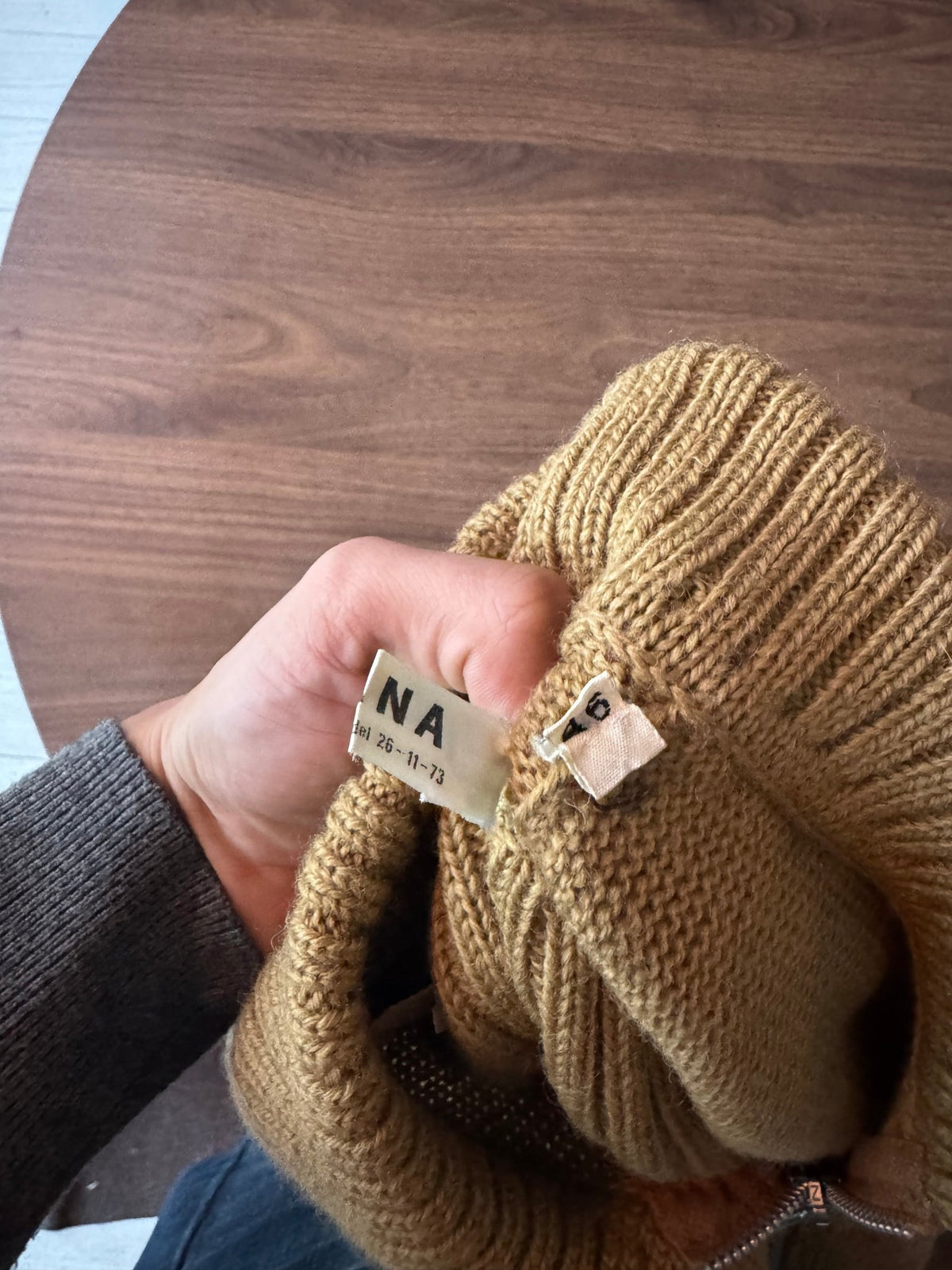 Cardigan Lână Crem Vintage ’70 Femei | Fermoar | S - anbracaminte