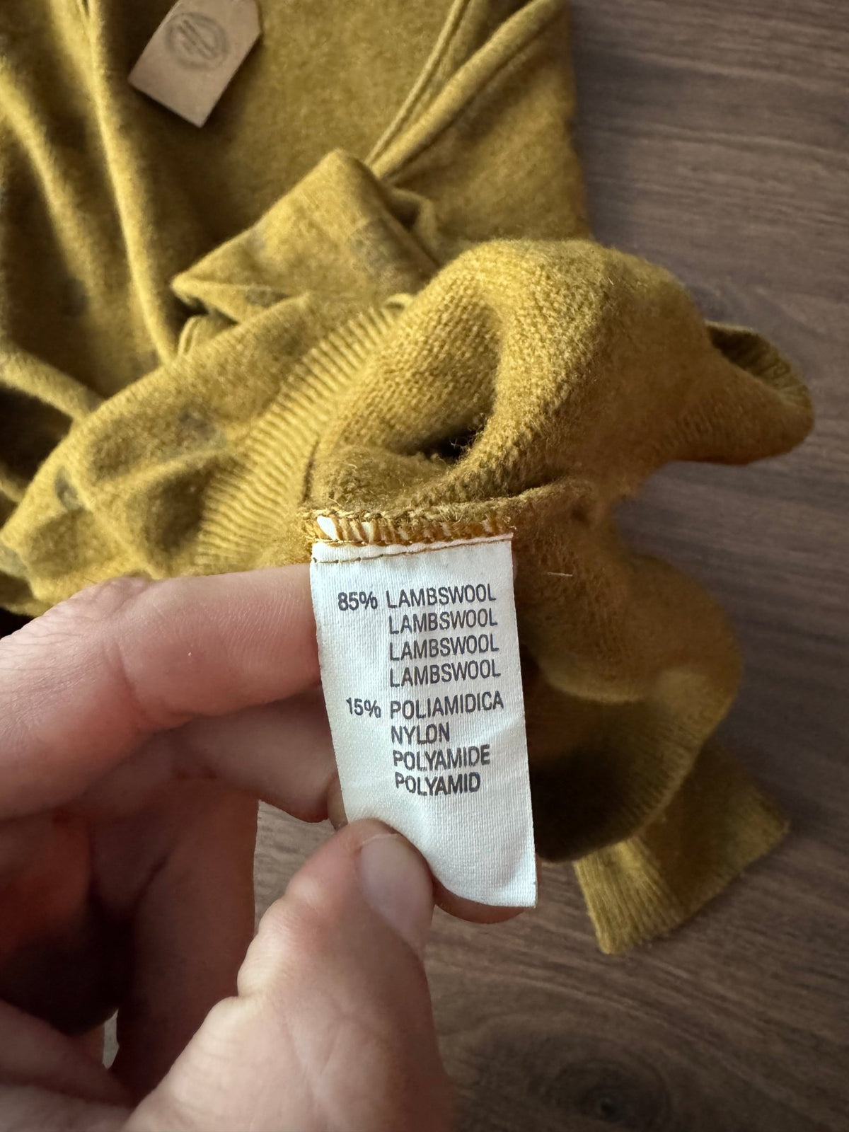 Cardigan Lână de Miel Muștar Vintage Bărbați | M - anbracaminte