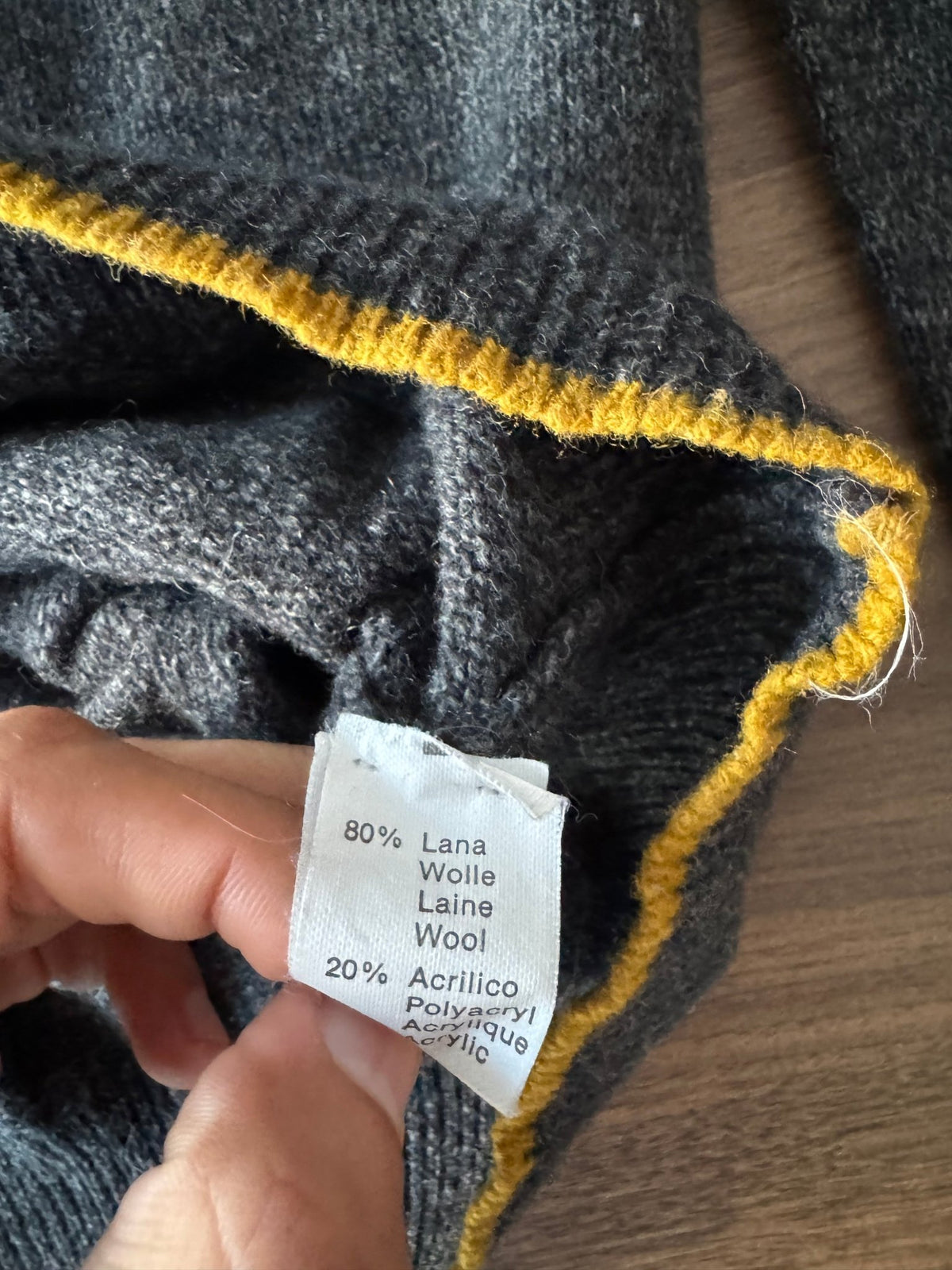 Cardigan Lână Gri Vintage Bărbați | Broderie pe Piept | M - anbracaminte