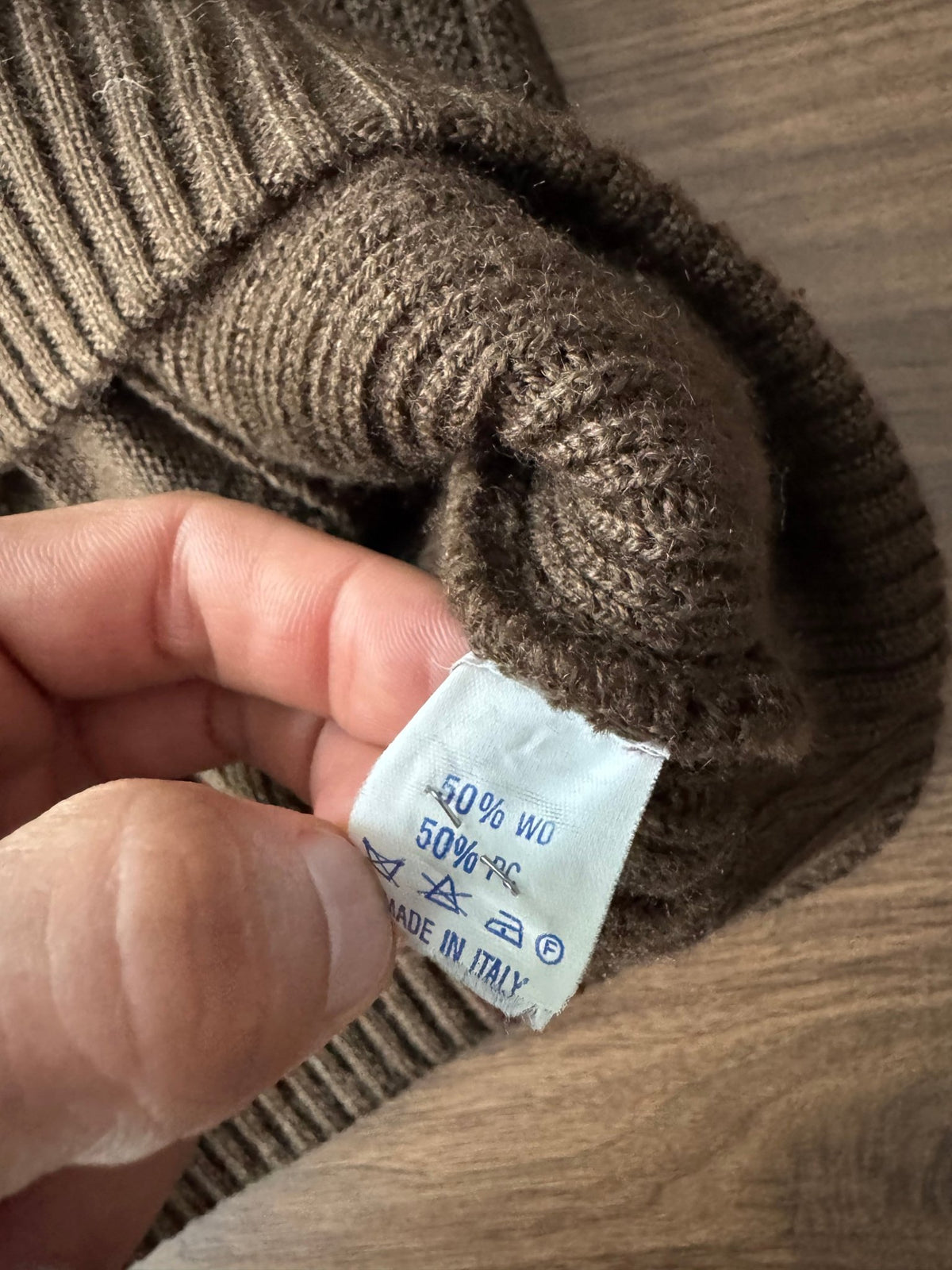 Cardigan Lână Maro Vintage Bărbați | Made in Italy | L (4) - anbracaminte