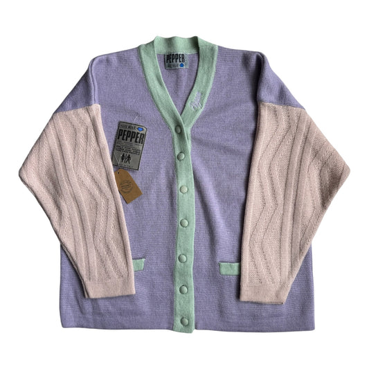 Cardigan Lână Pastel Vintage ’80 Femei | Deadstock cu etichete | S - anbracaminte