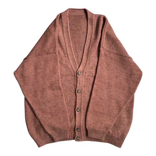 Cardigan Lână Somon Vintage Bărbați | Cable Knit | XL - anbracaminte