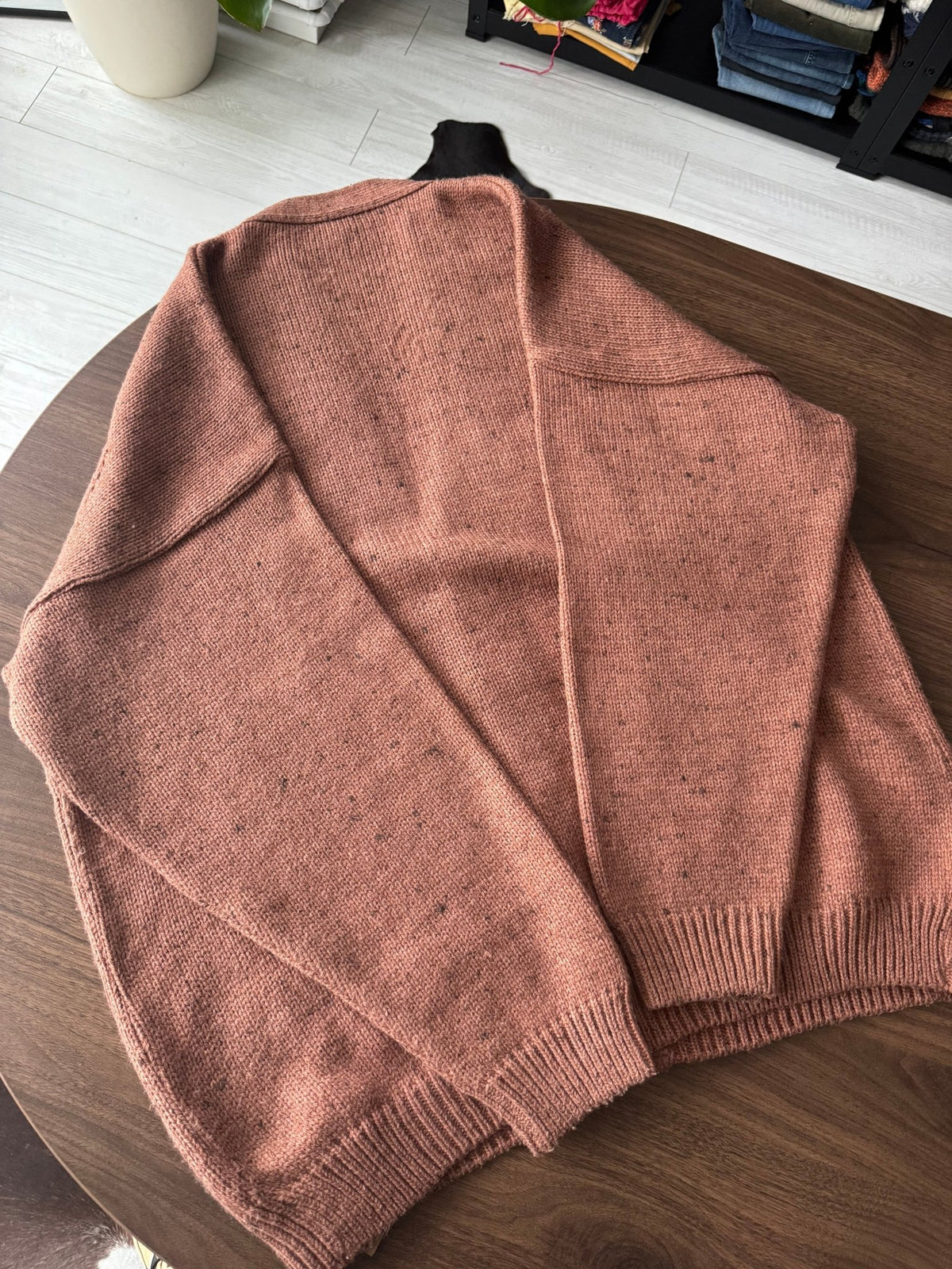 Cardigan Lână Somon Vintage Bărbați | Cable Knit | XL - anbracaminte