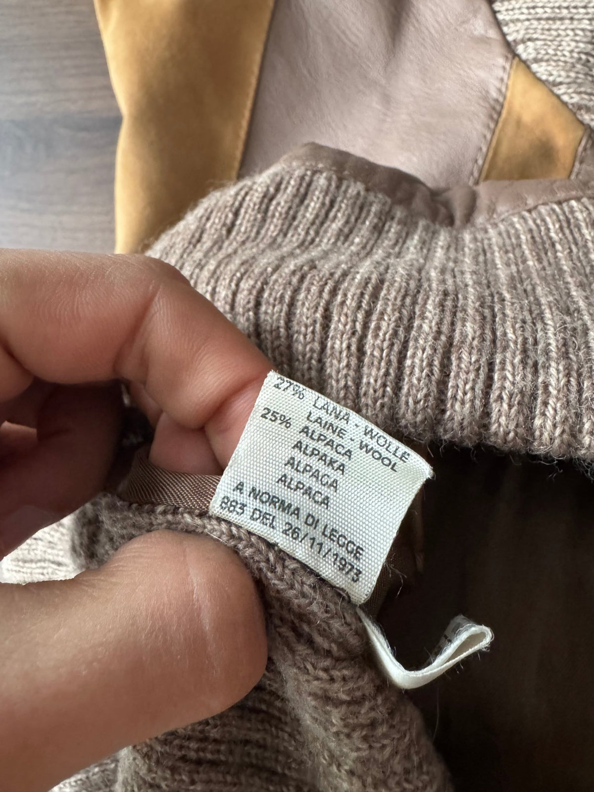 Cardigan Lână Vintage Bărbați | Panels din Piele si Suede | L - anbracaminte