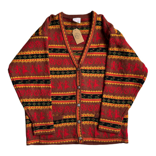 Cardigan Lână Vintage Femei | Model Etnic | XS/S (0/1) - anbracaminte