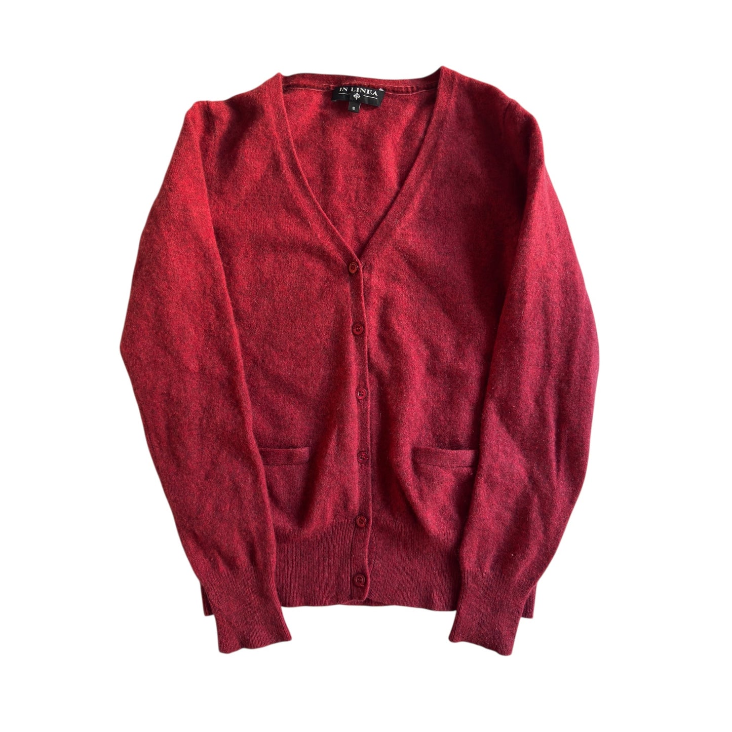 🧶 Cardigan roșu din cașmir – mărimea S femei - anbracaminte