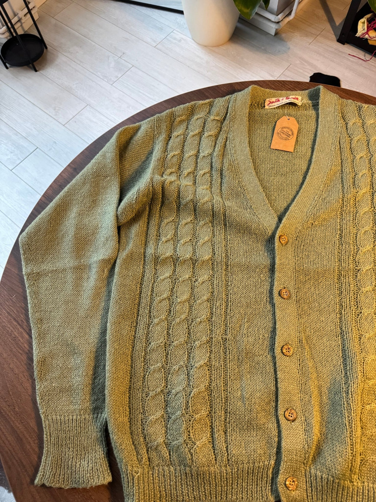 Cardigan Verde Vintage Bărbați | Anii ’50–’60 | M - anbracaminte