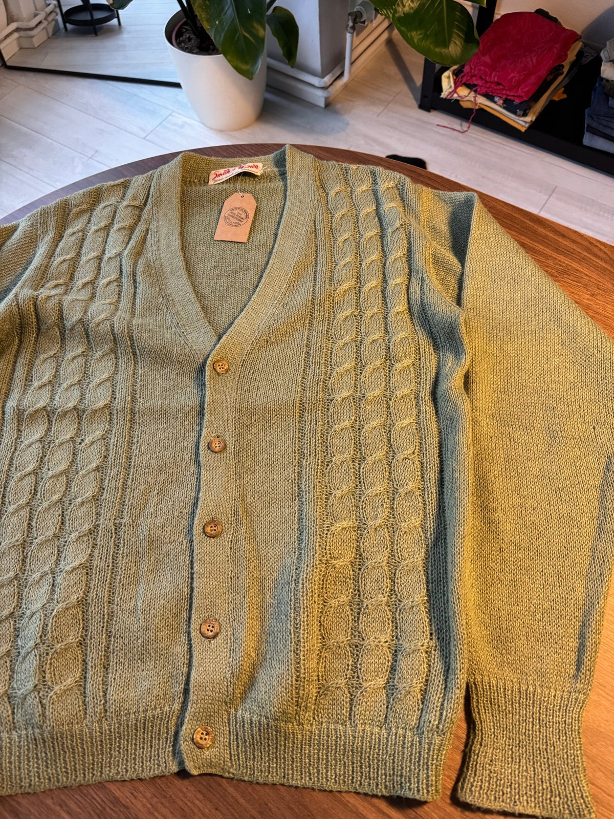 Cardigan Verde Vintage Bărbați | Anii ’50–’60 | M - anbracaminte