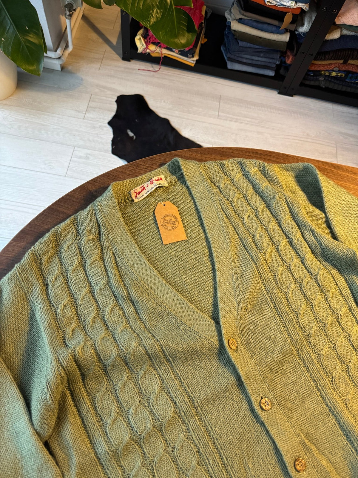 Cardigan Verde Vintage Bărbați | Anii ’50–’60 | M - anbracaminte