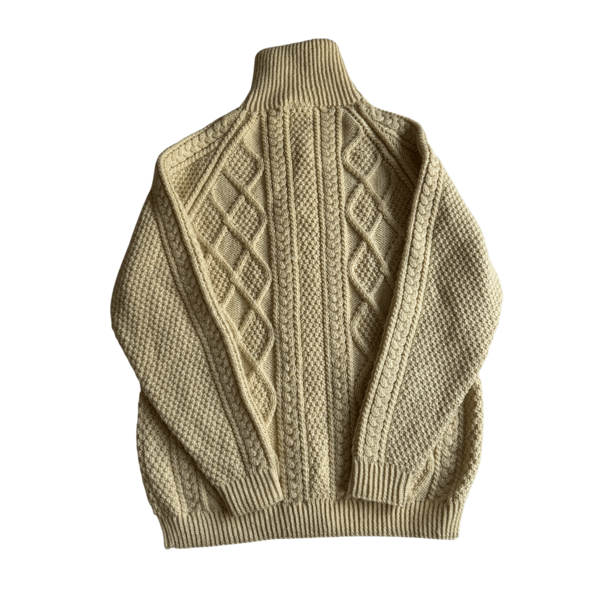 🧶 Cardigan Vintage Bărbați Caraig Donn Cable Knit din Lână Merino – M - anbracaminte