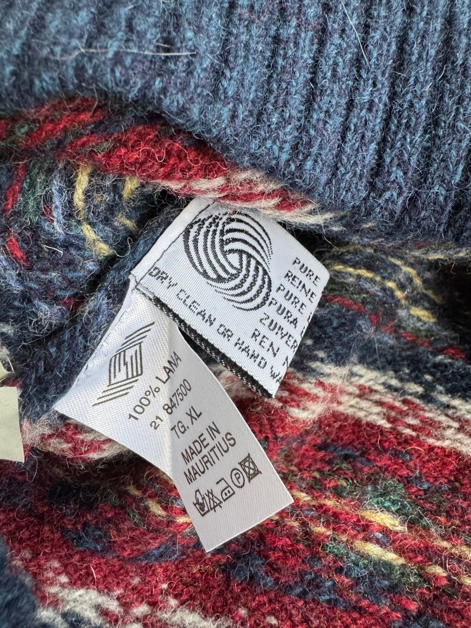 🧶 Cardigan Vintage Bărbați cu Model Etnic din Lână Virgină – XL - anbracaminte