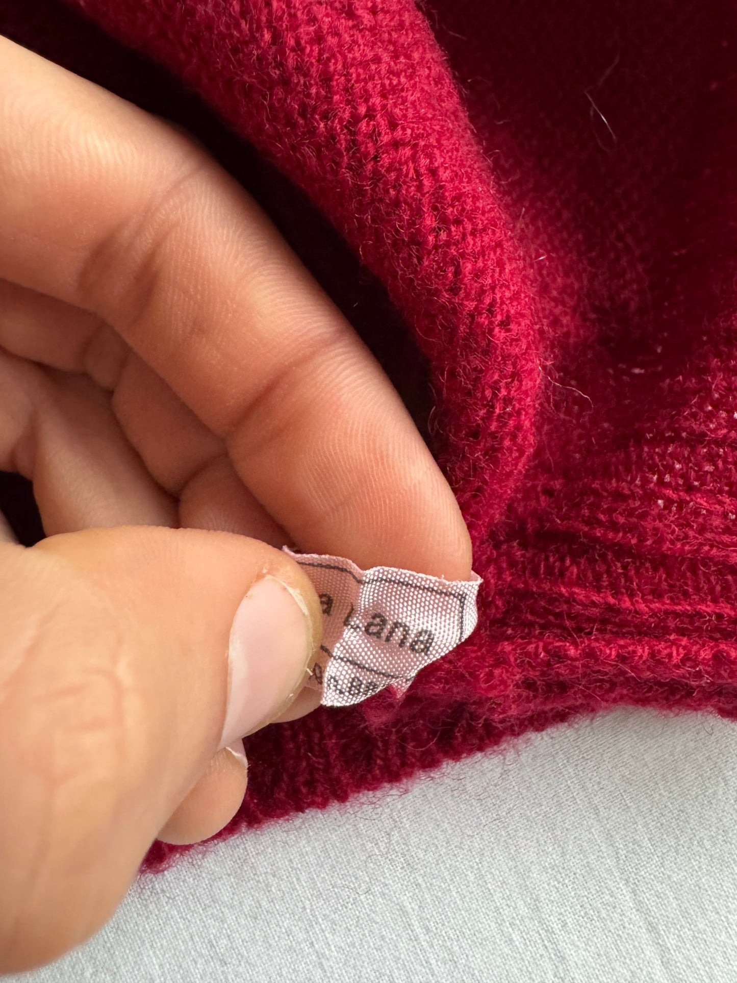🍷 Cardigan Vintage Bărbați Deadstock Anii ’70 – Burgundy – 48 (S) - anbracaminte
