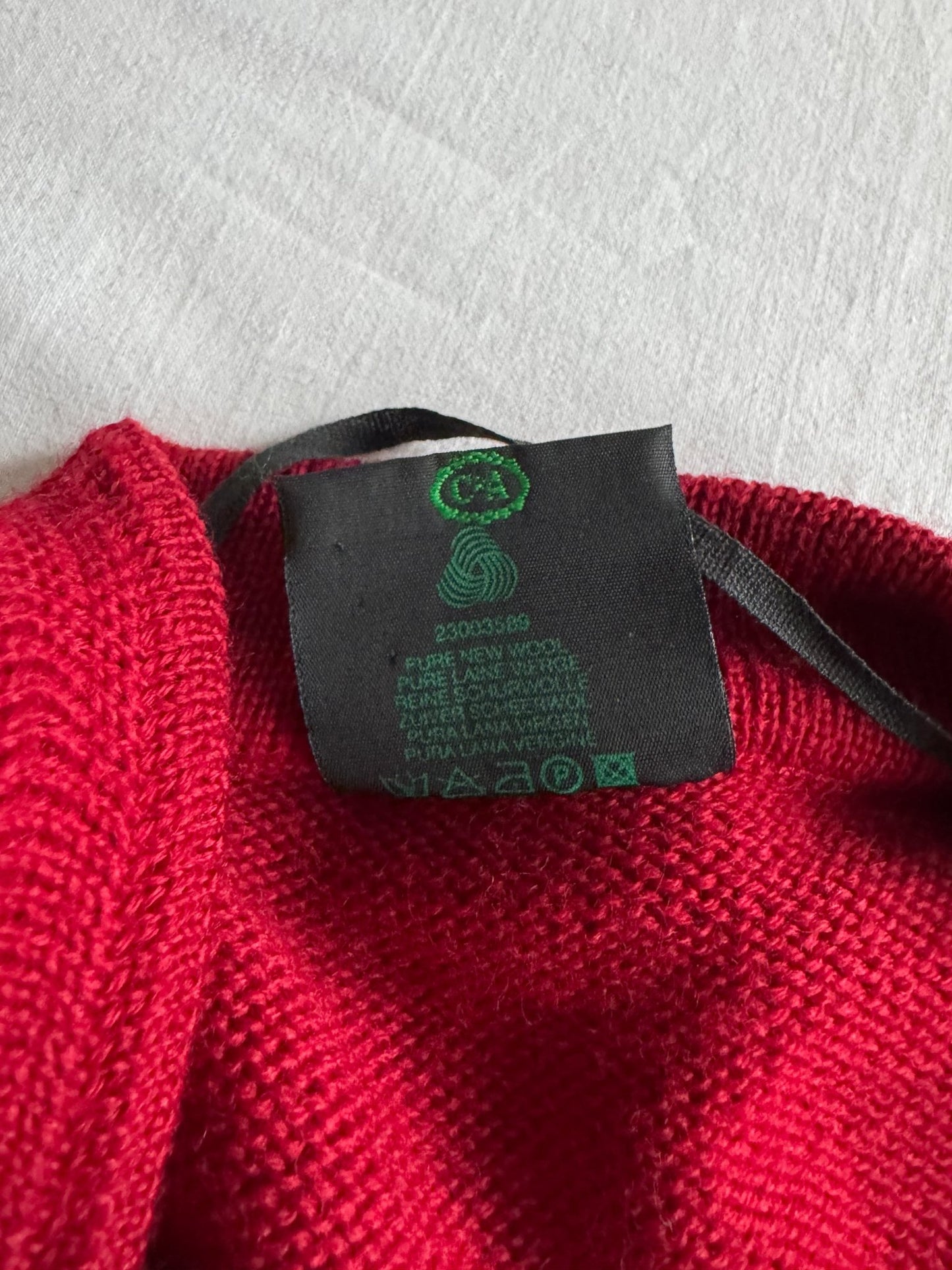 🍷 Cardigan Vintage Burgundy din Lână Pură – Mărime M - anbracaminte