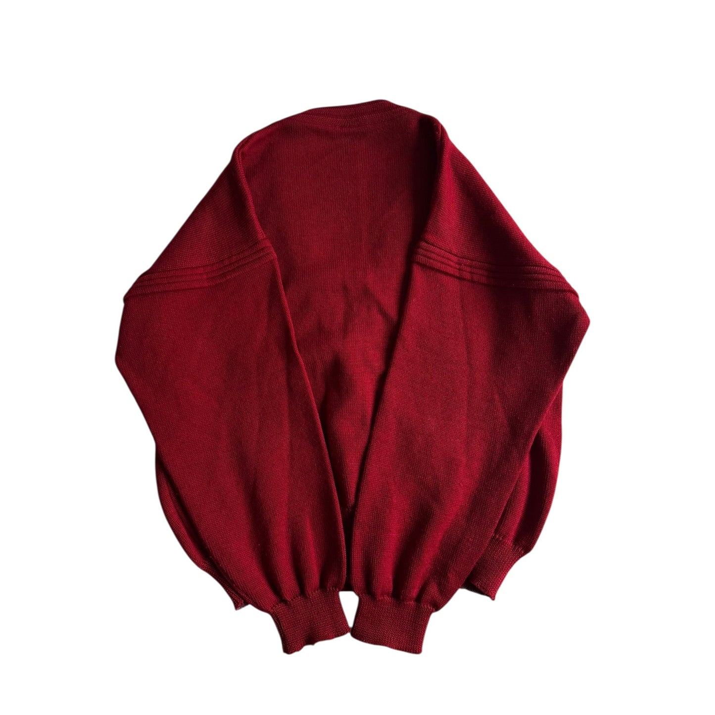 🍷 Cardigan Vintage Burgundy din Lână Pură – Mărime M - anbracaminte