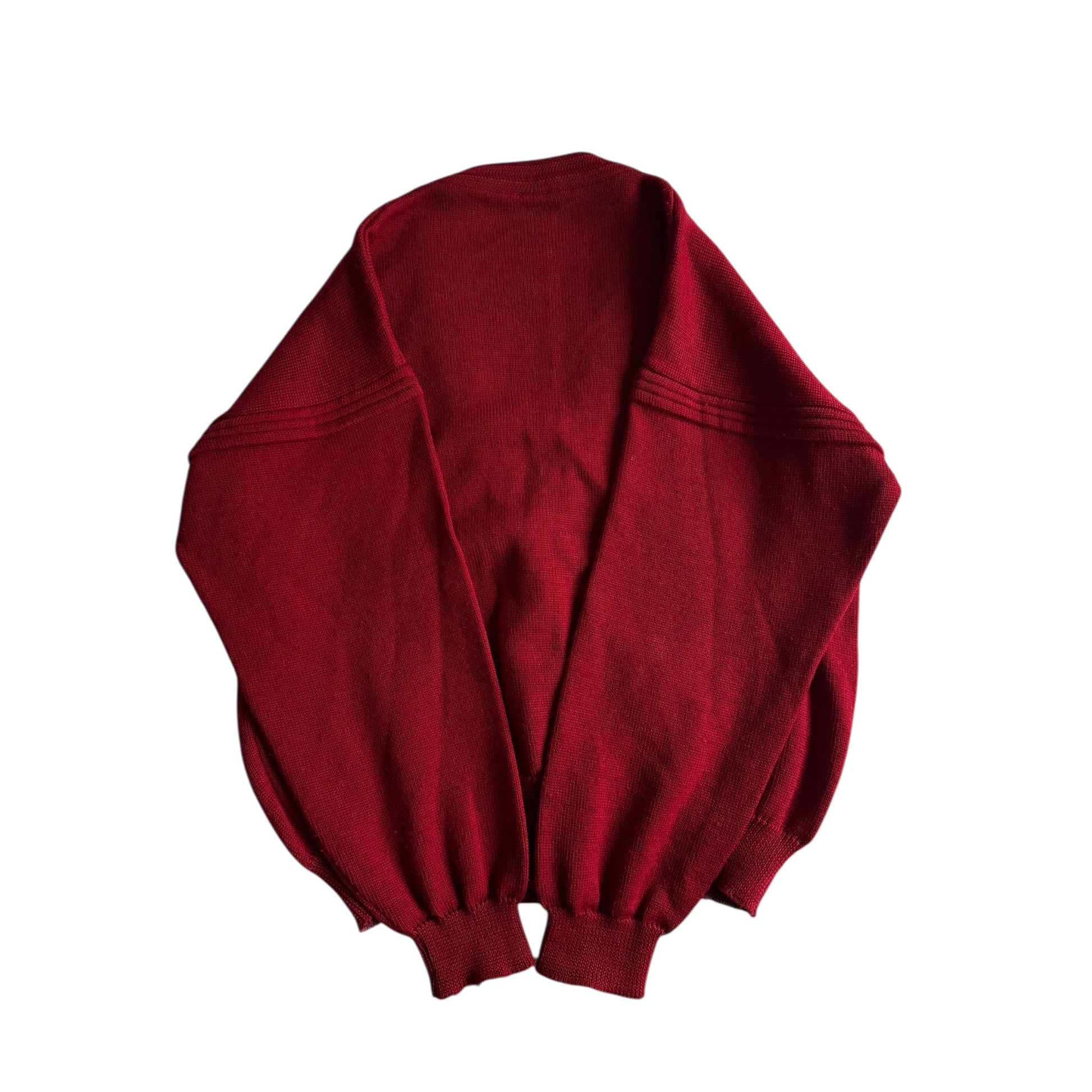 🍷 Cardigan Vintage Burgundy din Lână Pură – Mărime M - anbracaminte