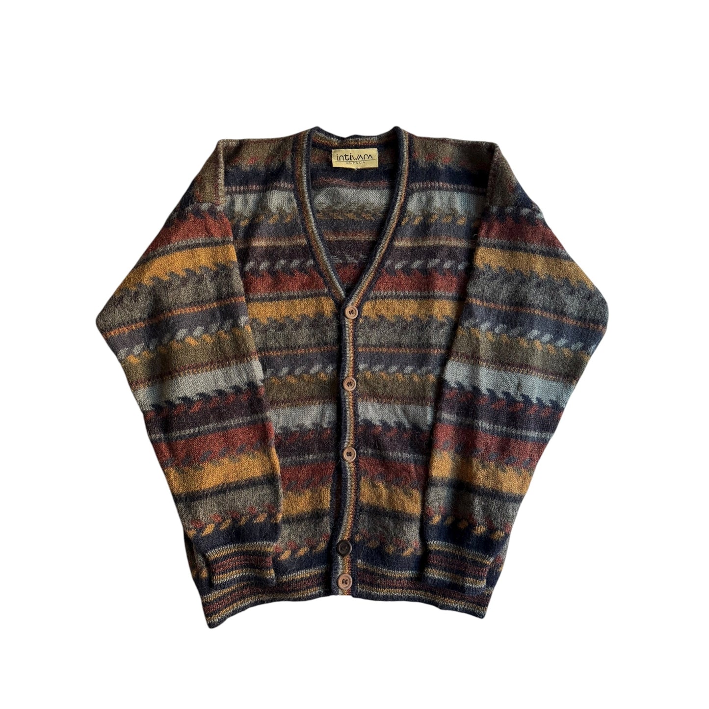🦙 Cardigan Vintage cu Model Etnic (Mărime aproximativă M barbati) - anbracaminte