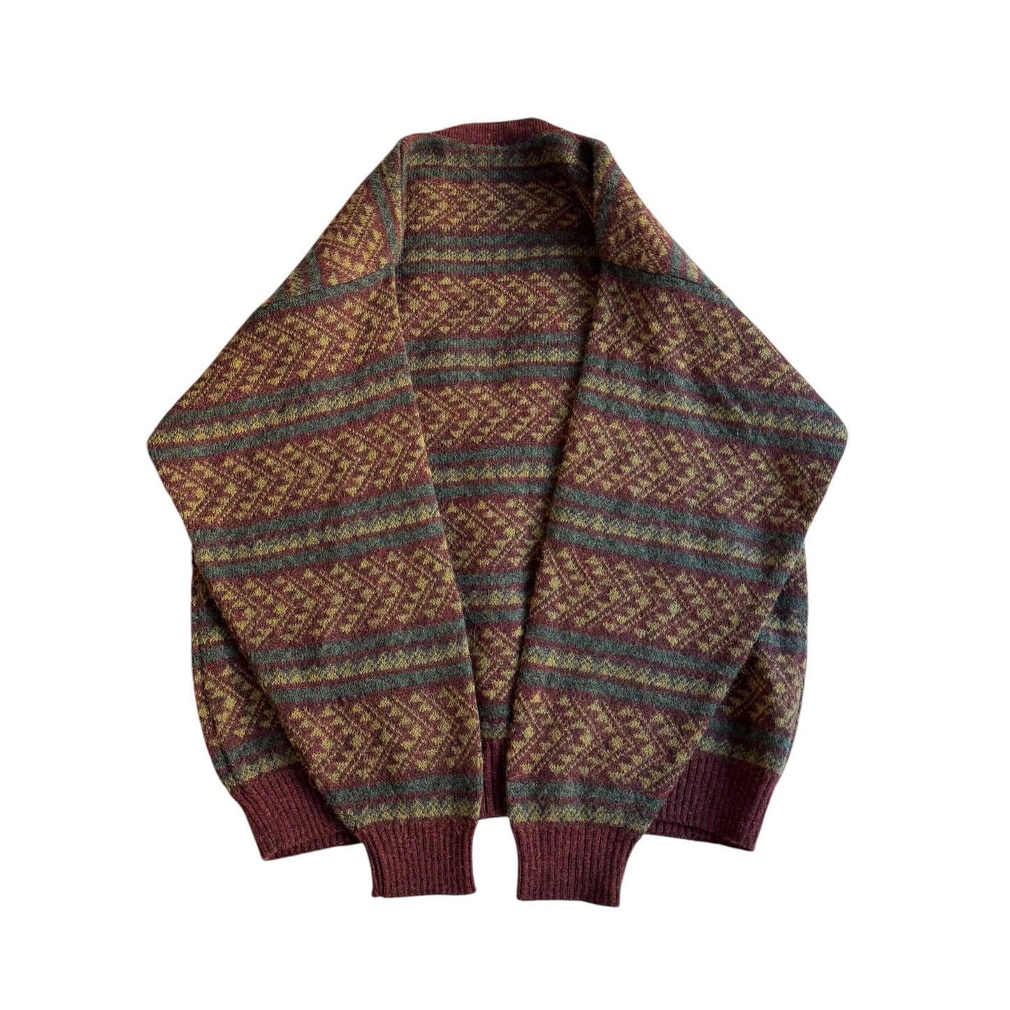 🧶 Cardigan Vintage cu Model Etnic / Tricot Patterned (Mărime 52 - L) - anbracaminte