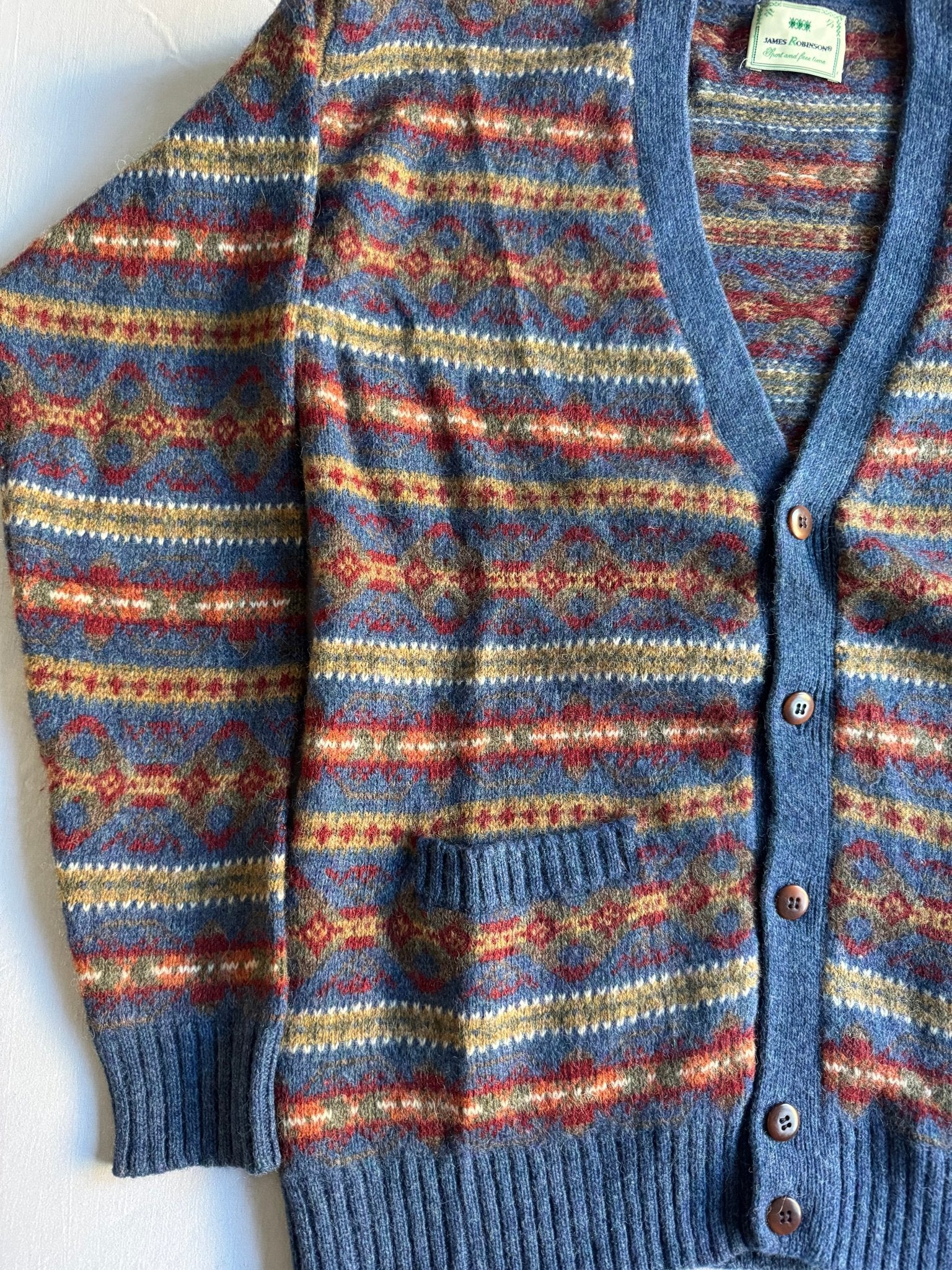 🧶 Cardigan Vintage cu Motive / Tricot (Mărime L) - anbracaminte