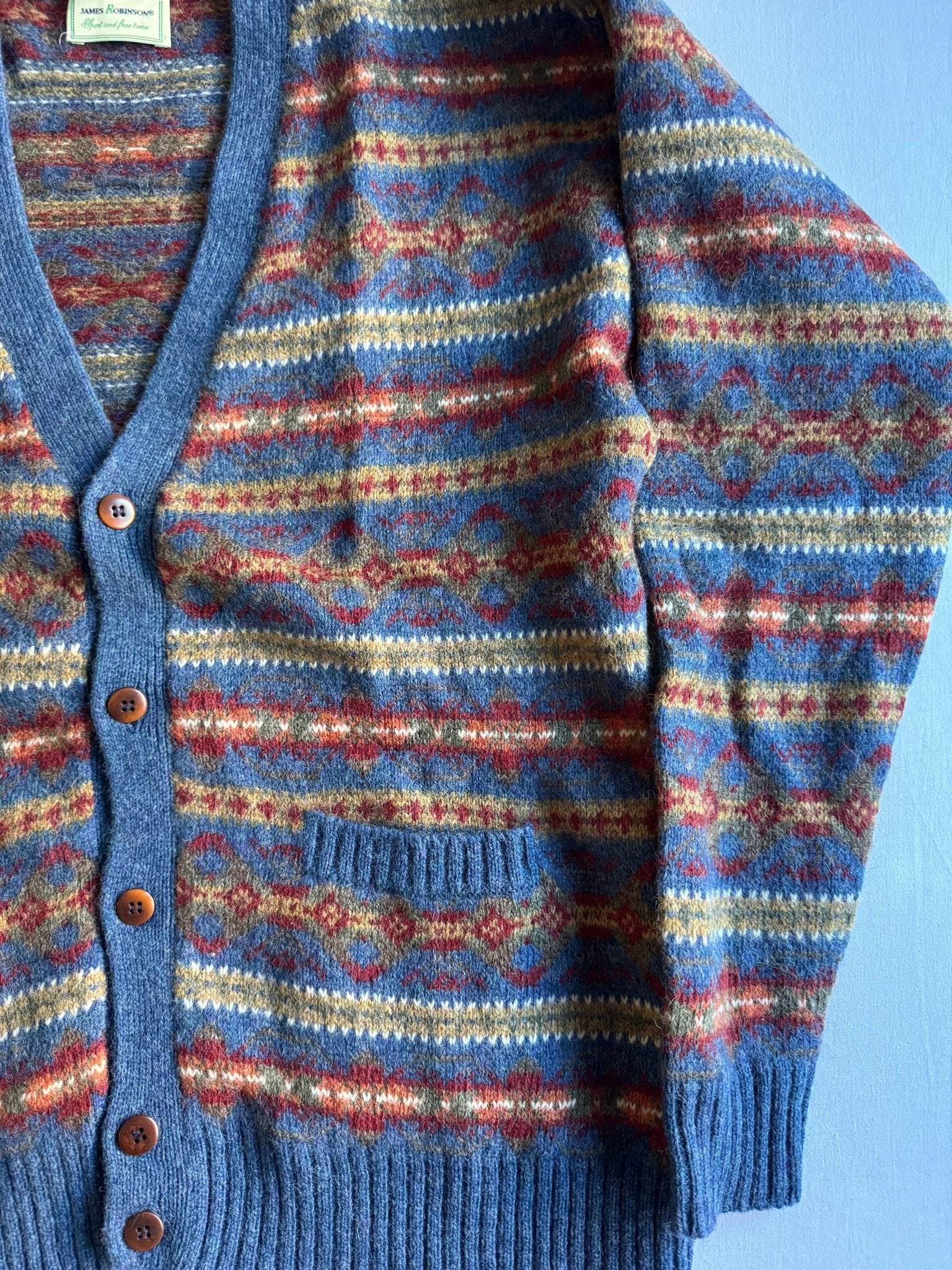 🧶 Cardigan Vintage cu Motive / Tricot (Mărime L) - anbracaminte