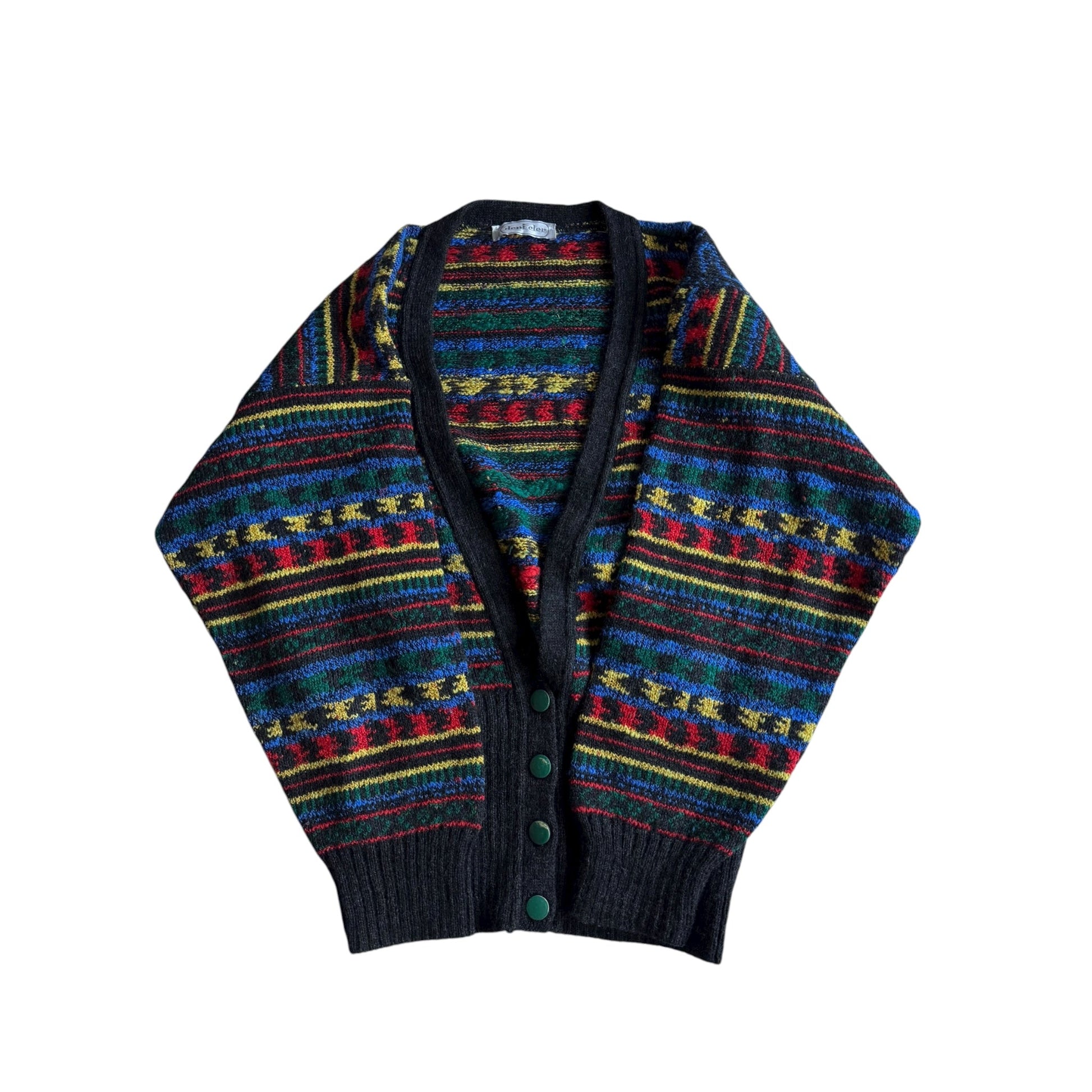 🧶 Cardigan Vintage cu Pattern Etnic / Mărime IT 44 (L Femei) - anbracaminte