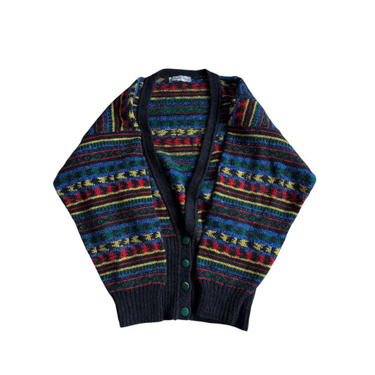 🧶 Cardigan Vintage cu Pattern Etnic / Mărime IT 44 (L Femei) - anbracaminte