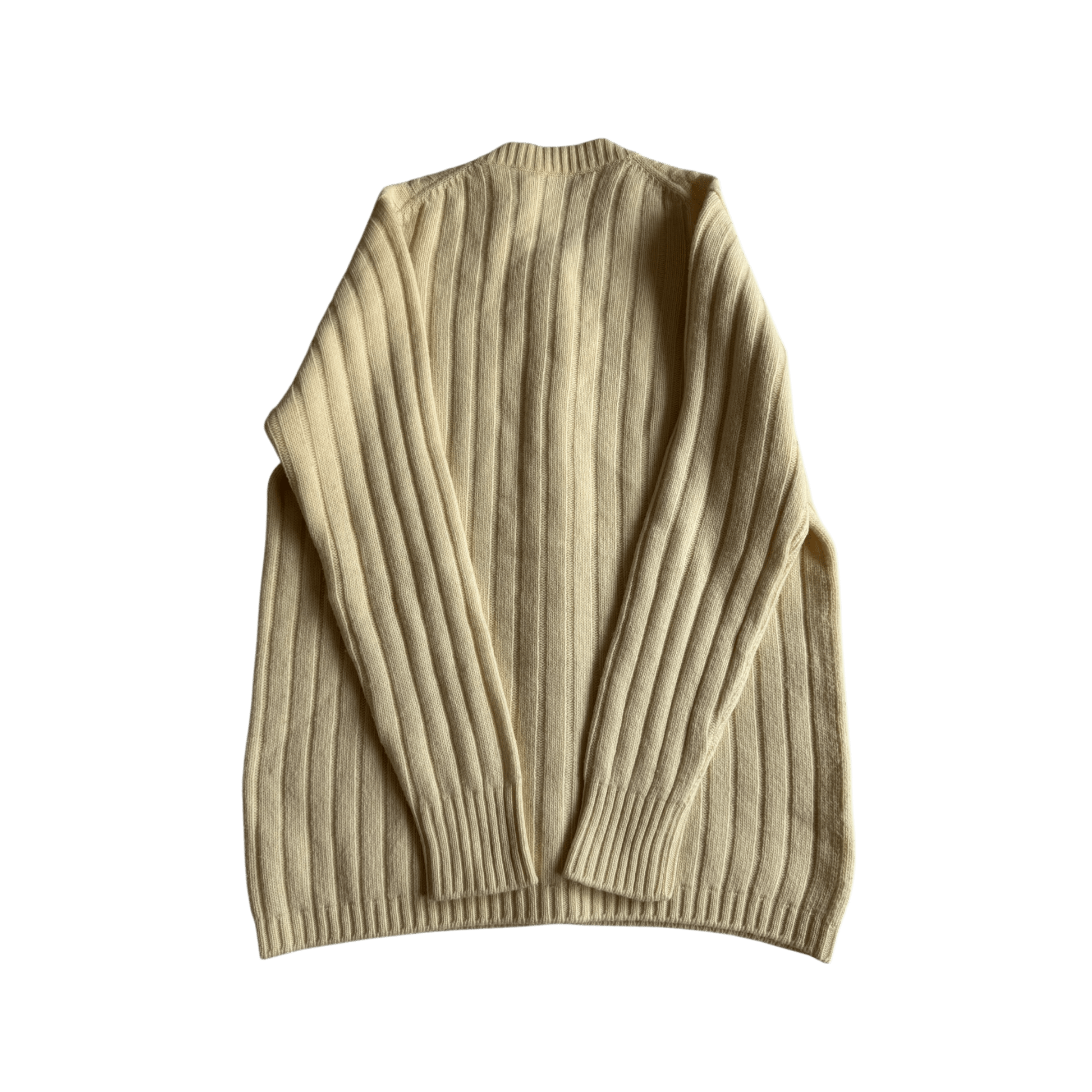 🧶 Cardigan Vintage Damă Alb Natural din Lână Geelong Lambswool – aprox. S / M - anbracaminte