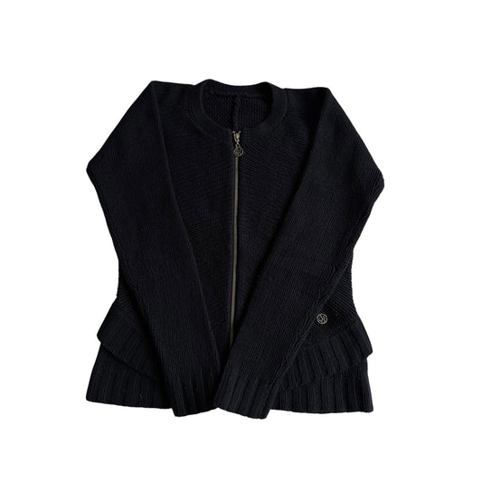 🧶 Cardigan Vintage Damă Armani Jeans Dark Navy din Lână și Bumbac – aprox. M / - anbracaminte