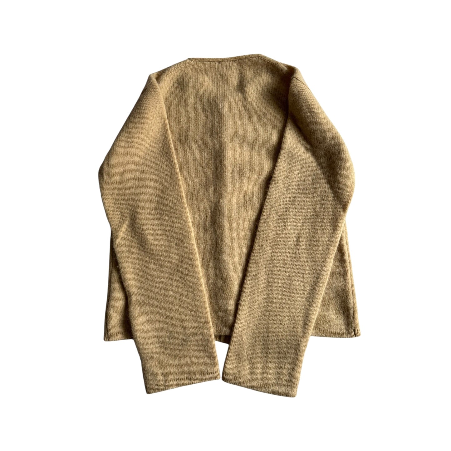 🧶 Cardigan Vintage Damă Crem Deschis din Lână – L - anbracaminte