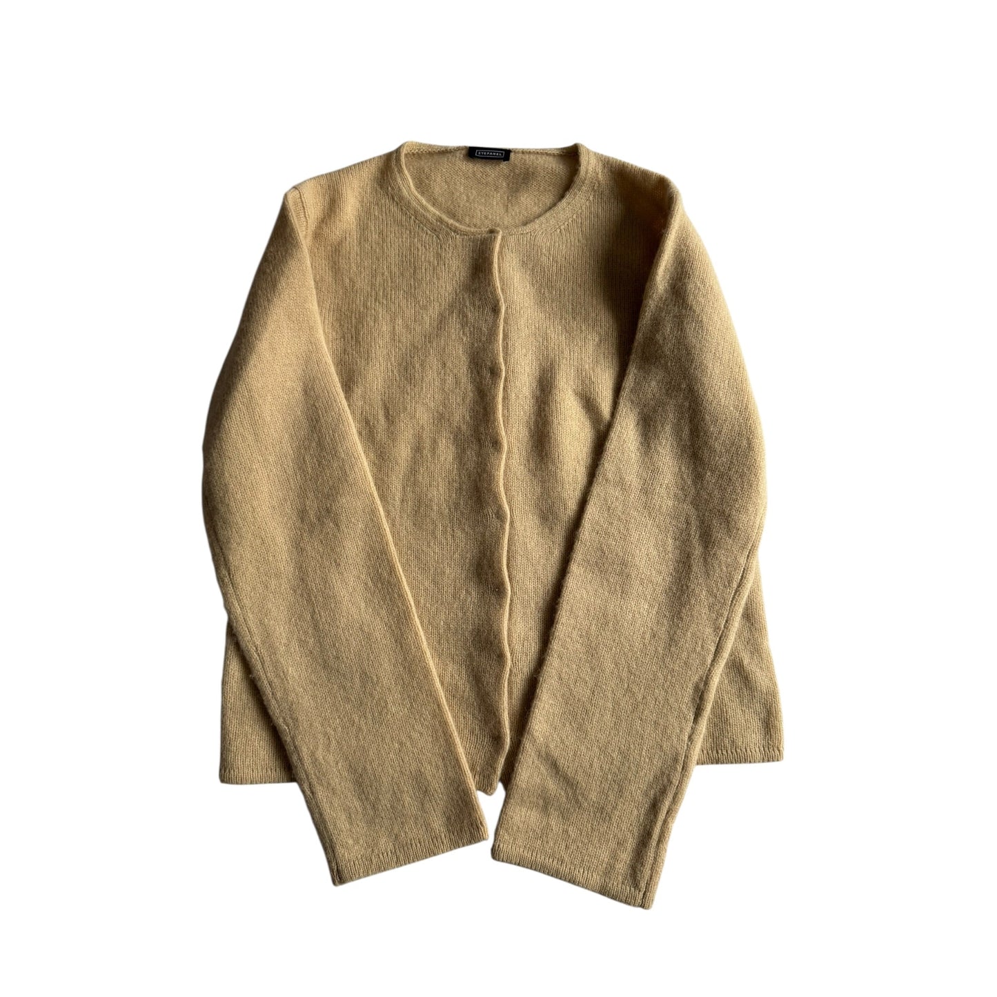 🧶 Cardigan Vintage Damă Crem Deschis din Lână – L - anbracaminte