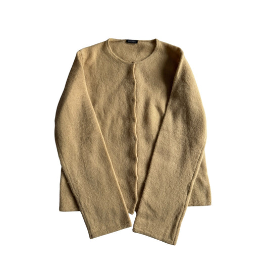 🧶 Cardigan Vintage Damă Crem Deschis din Lână – L - anbracaminte