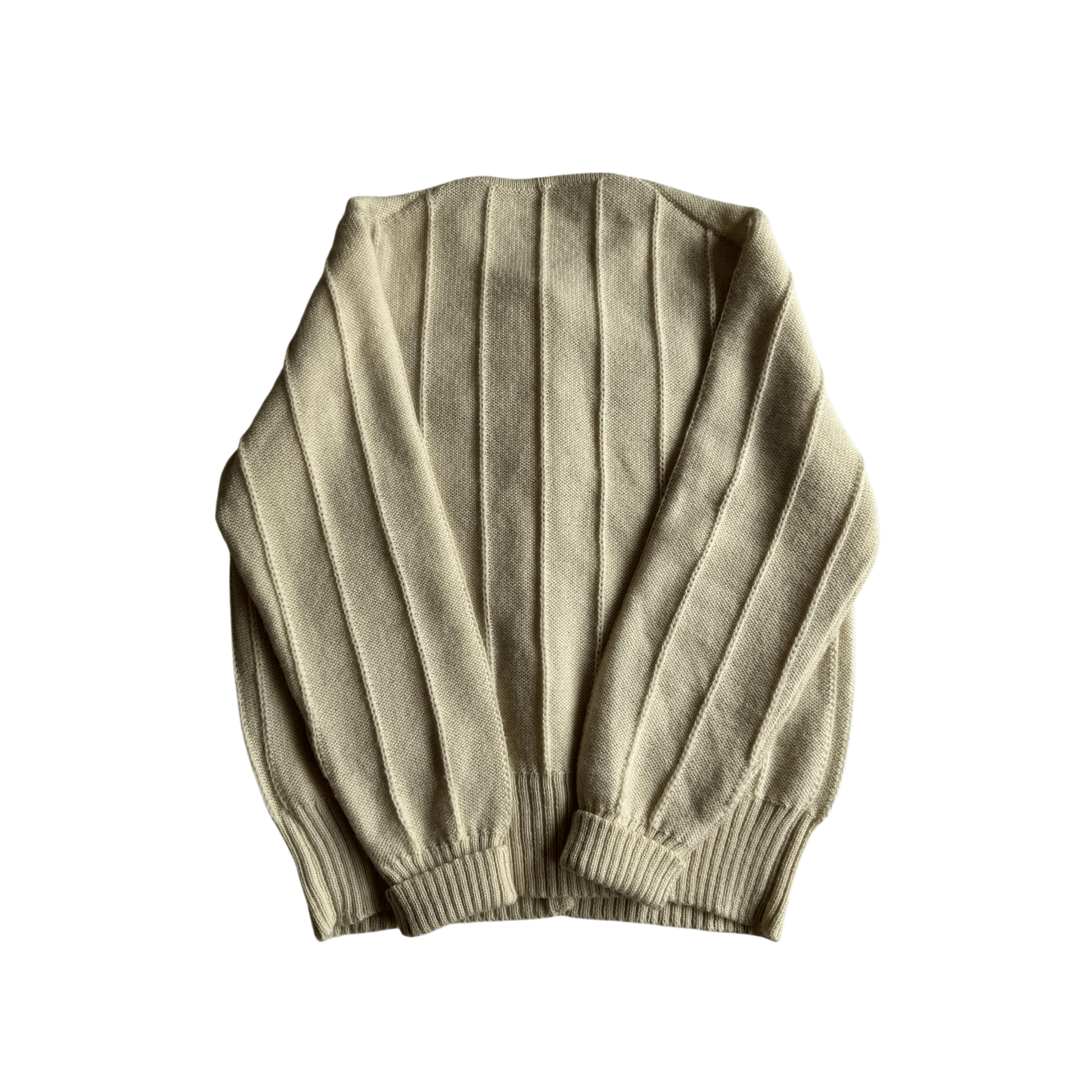 🧶 Cardigan Vintage Damă din Lână Virgină Alb Natural cu Broderie Trandafiri – S / M - anbracaminte