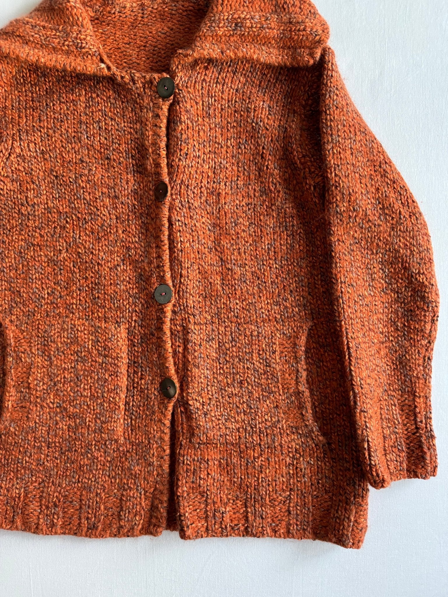 🧶 Cardigan Vintage Damă din Merino Extra Fine, Mohair, Angora, Cașmir și Mătase – M - anbracaminte