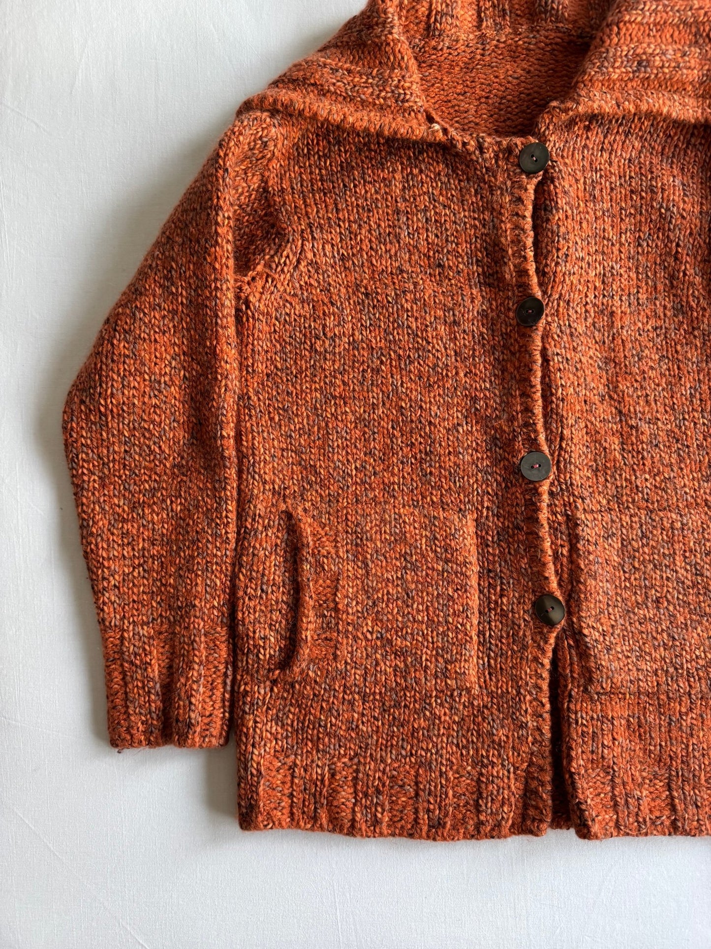 🧶 Cardigan Vintage Damă din Merino Extra Fine, Mohair, Angora, Cașmir și Mătase – M - anbracaminte