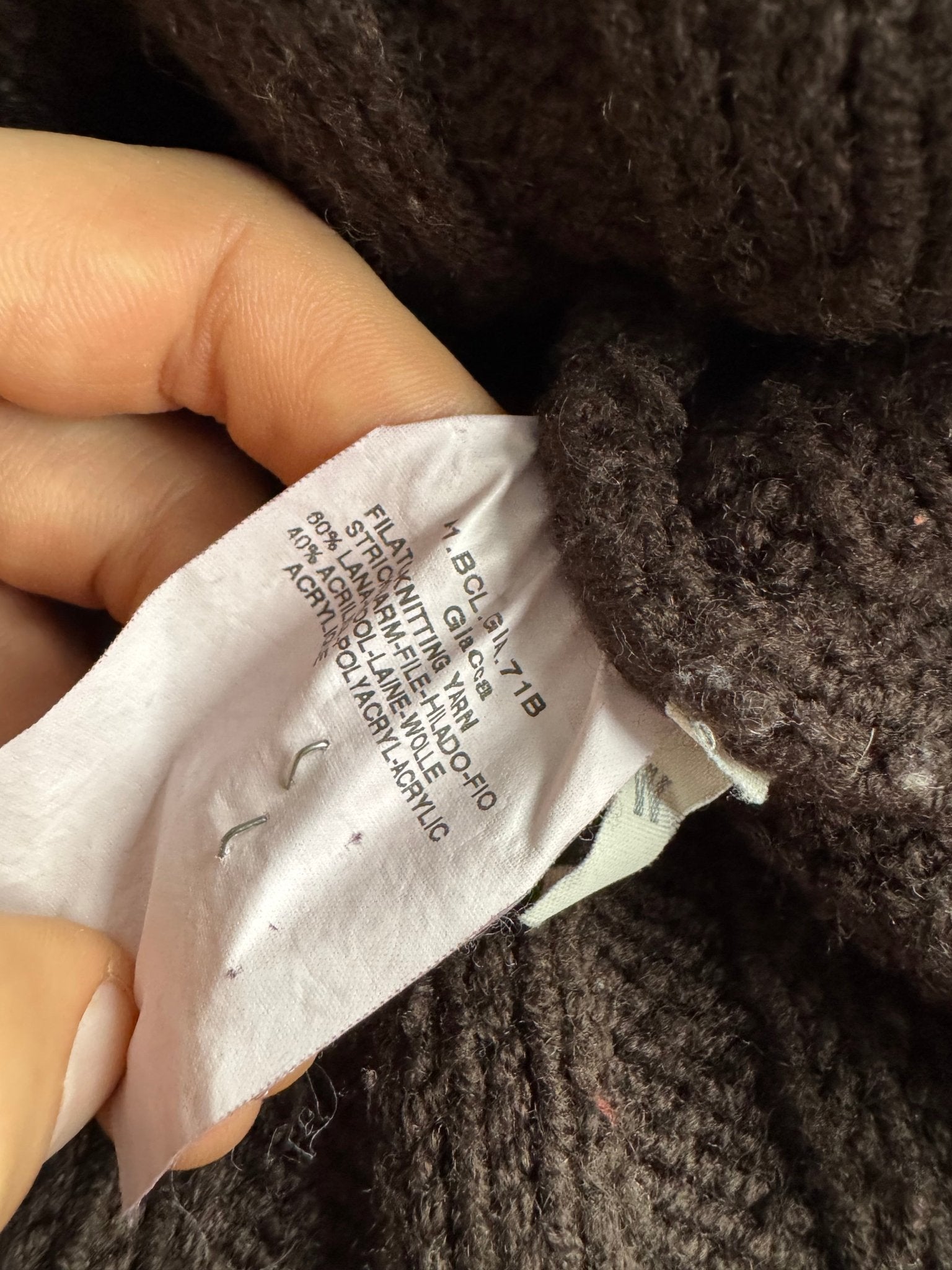 🧶 Cardigan Vintage Damă Maro Închis din Lână și Acril – aprox. S / M - anbracaminte