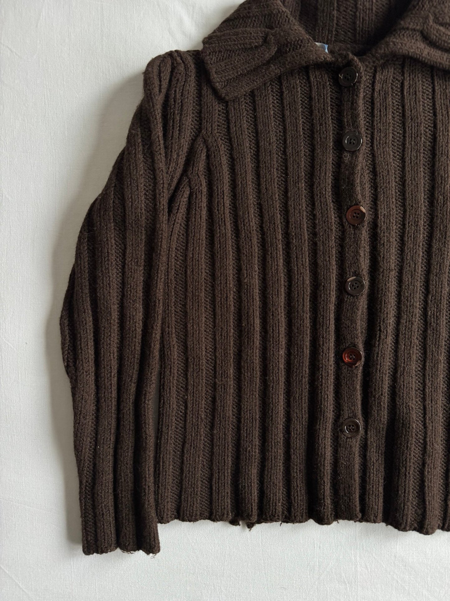 🧶 Cardigan Vintage Damă Maro Închis din Lână și Acril – aprox. S / M - anbracaminte