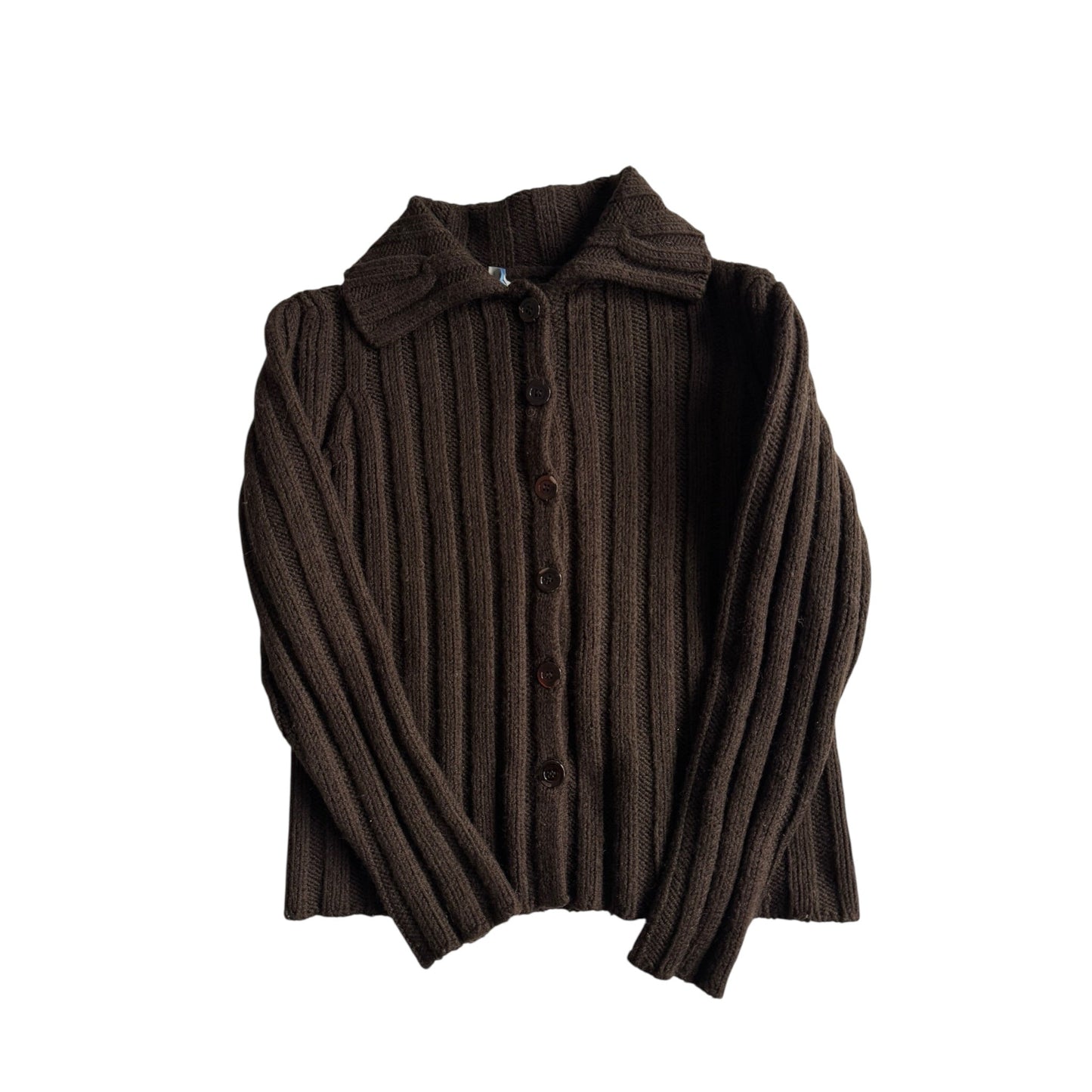 🧶 Cardigan Vintage Damă Maro Închis din Lână și Acril – aprox. S / M - anbracaminte