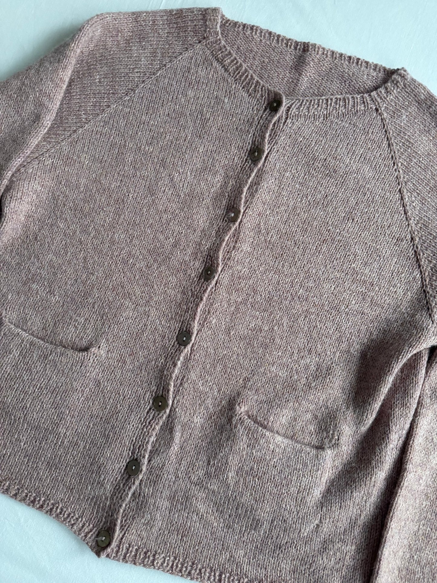 🧶 Cardigan Vintage Damă Mov Pal – Wool / Alpaca Blend - M / L Femei - anbracaminte