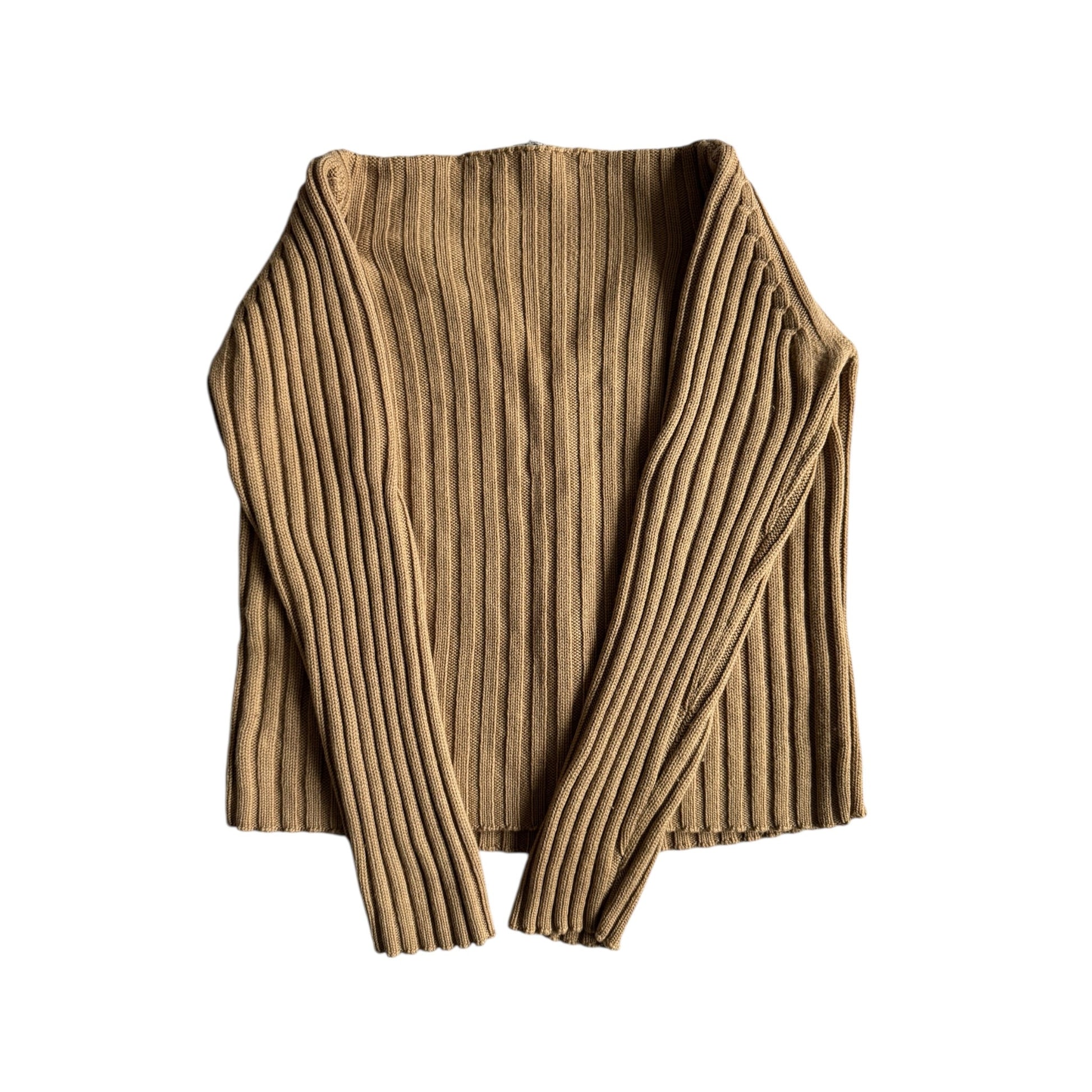 🧶 Cardigan Vintage Damă Ribbed din Lână – IT 42 (S / M) - anbracaminte